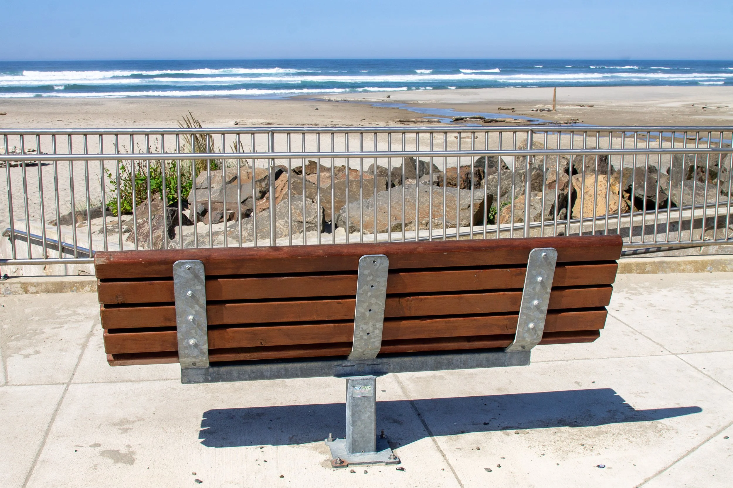 Bench overlooking Rockaway Beach
