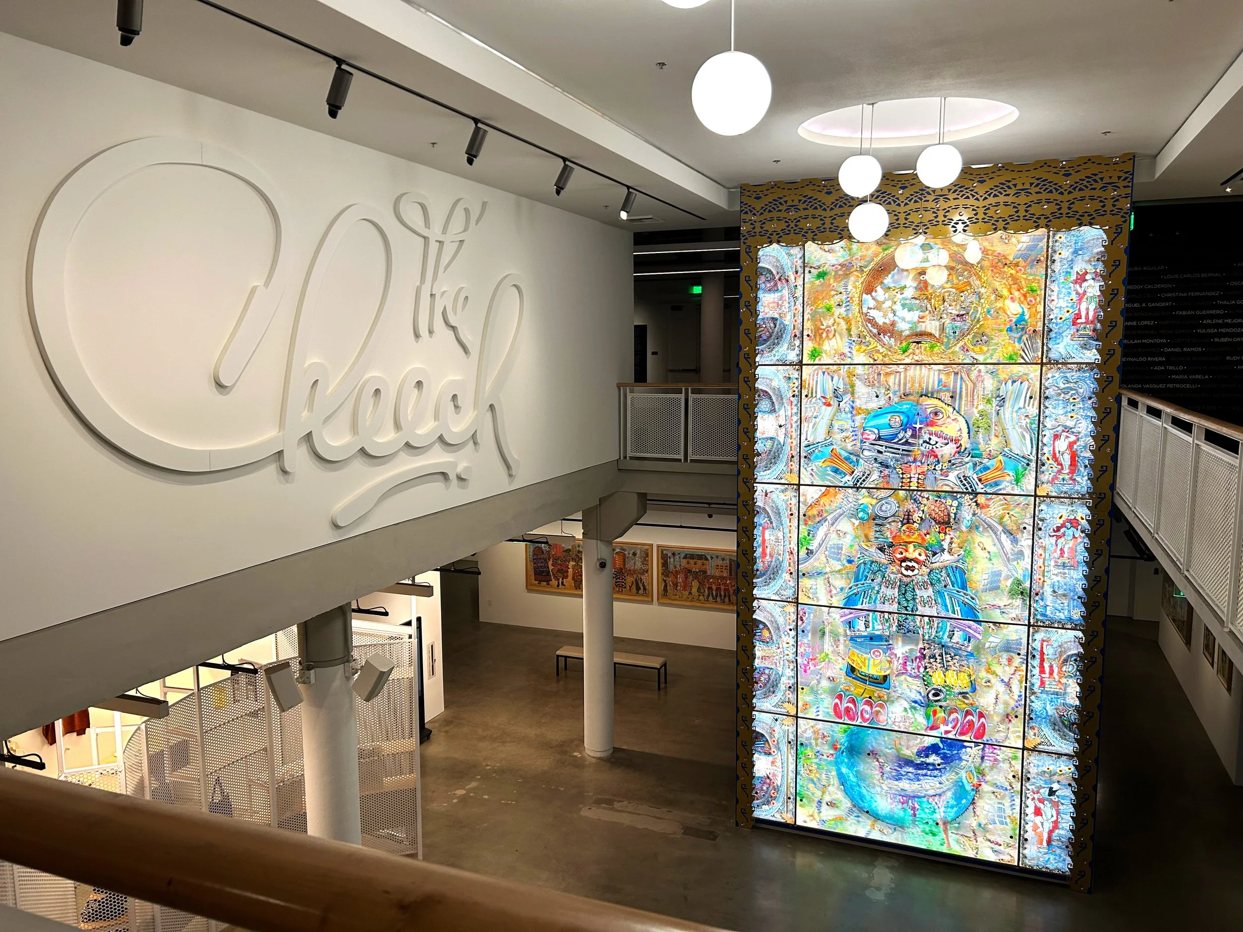 Illuminated art installation at the Cheech