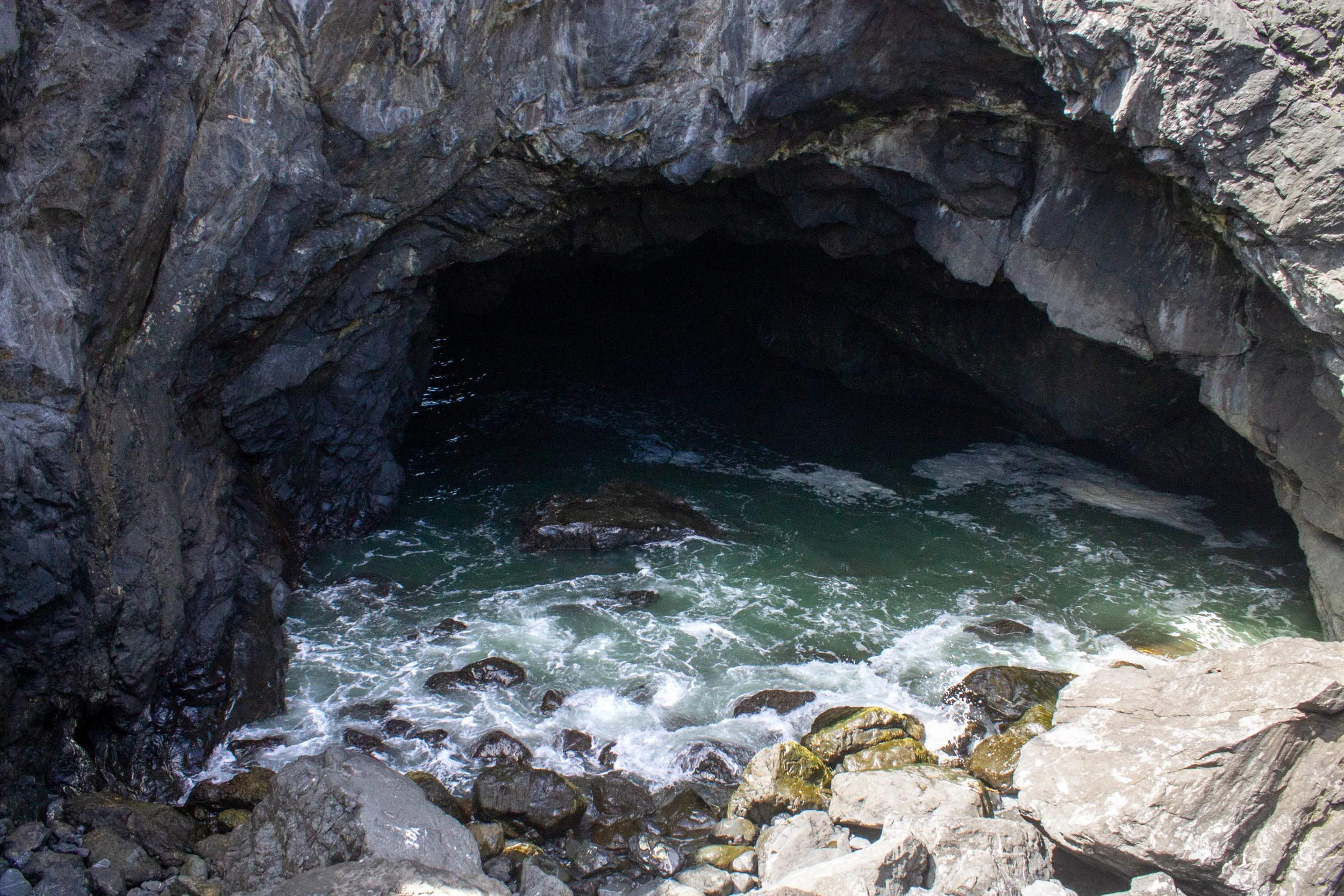 Sea cave at Sisters Rock