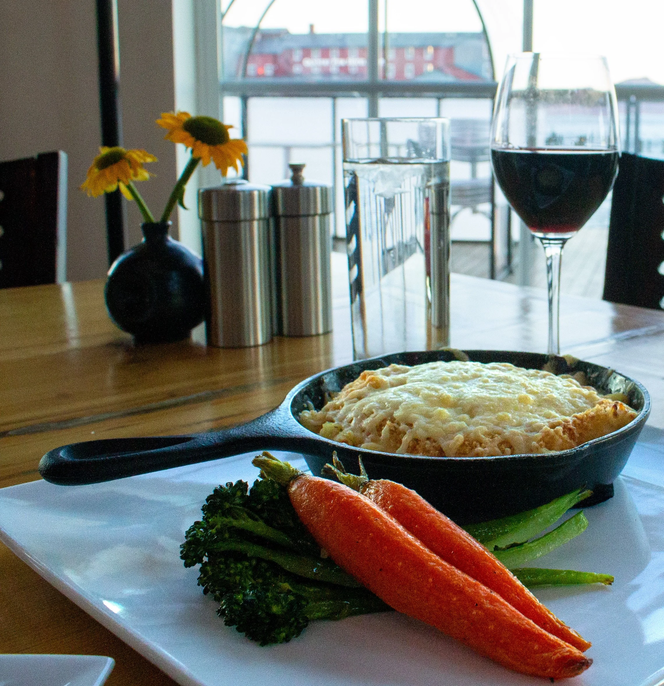 skillet mac and carrots at Bridgewater bistro