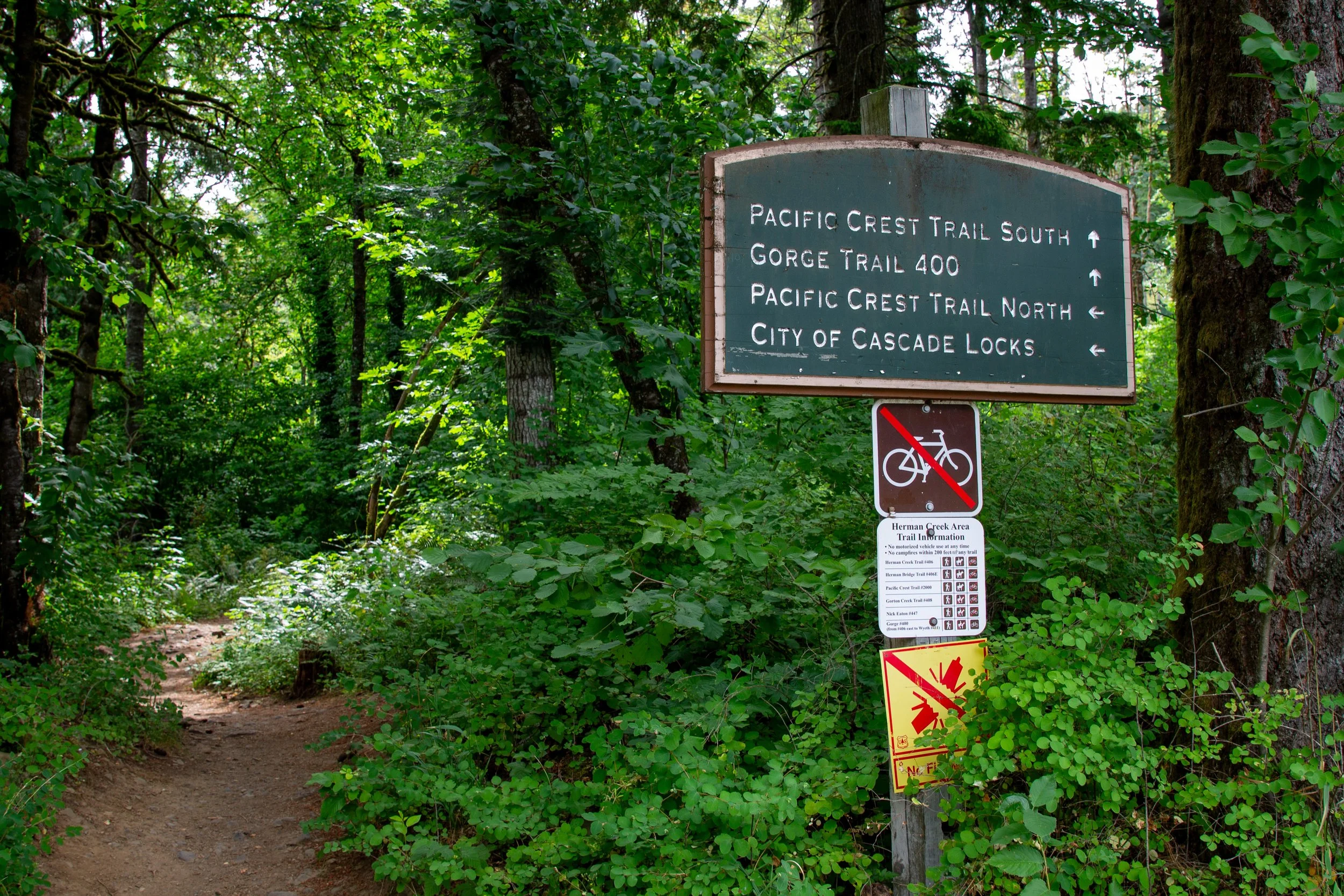 Pacific crest trail trailhead sign