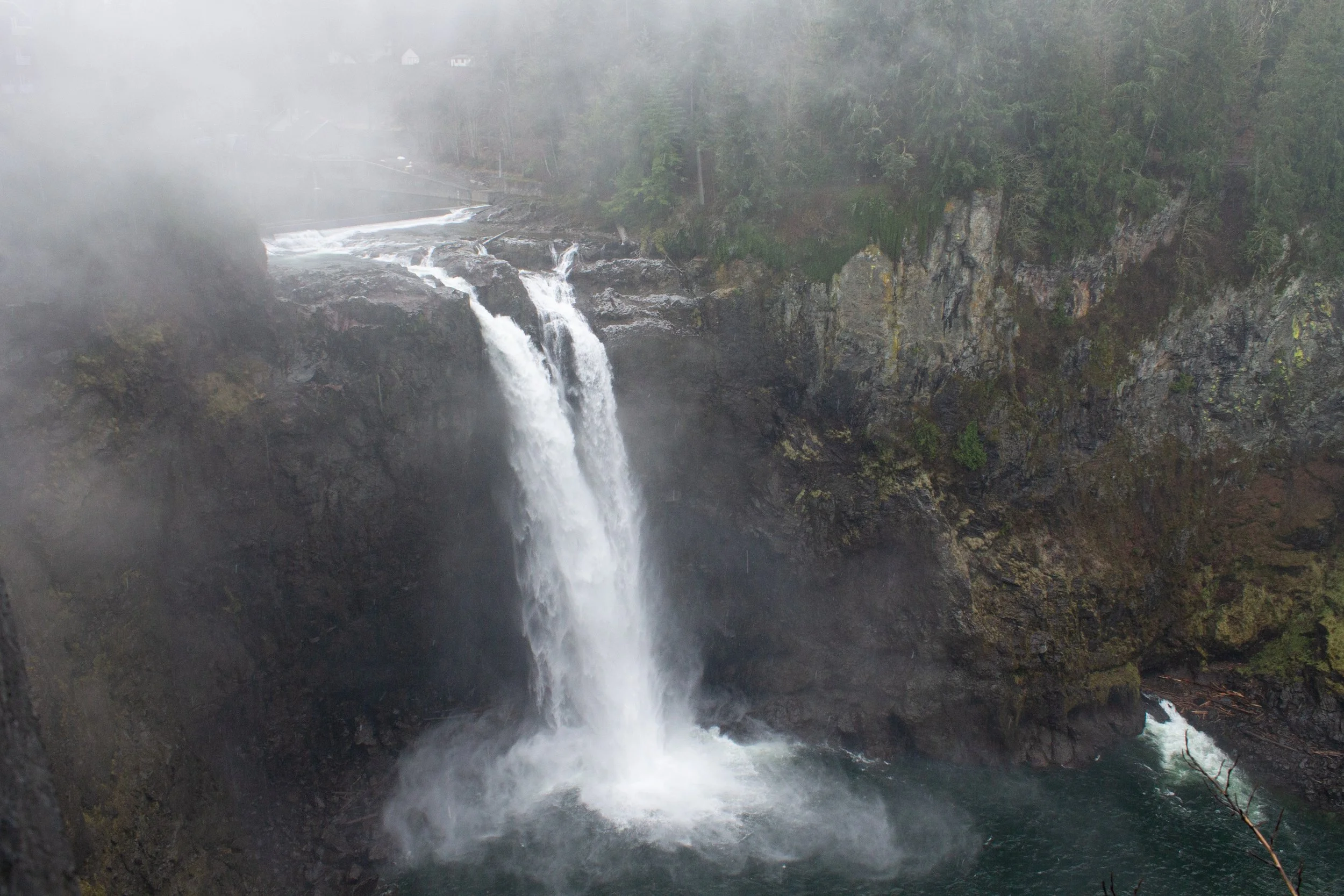 Snoqualmie Falls in winter