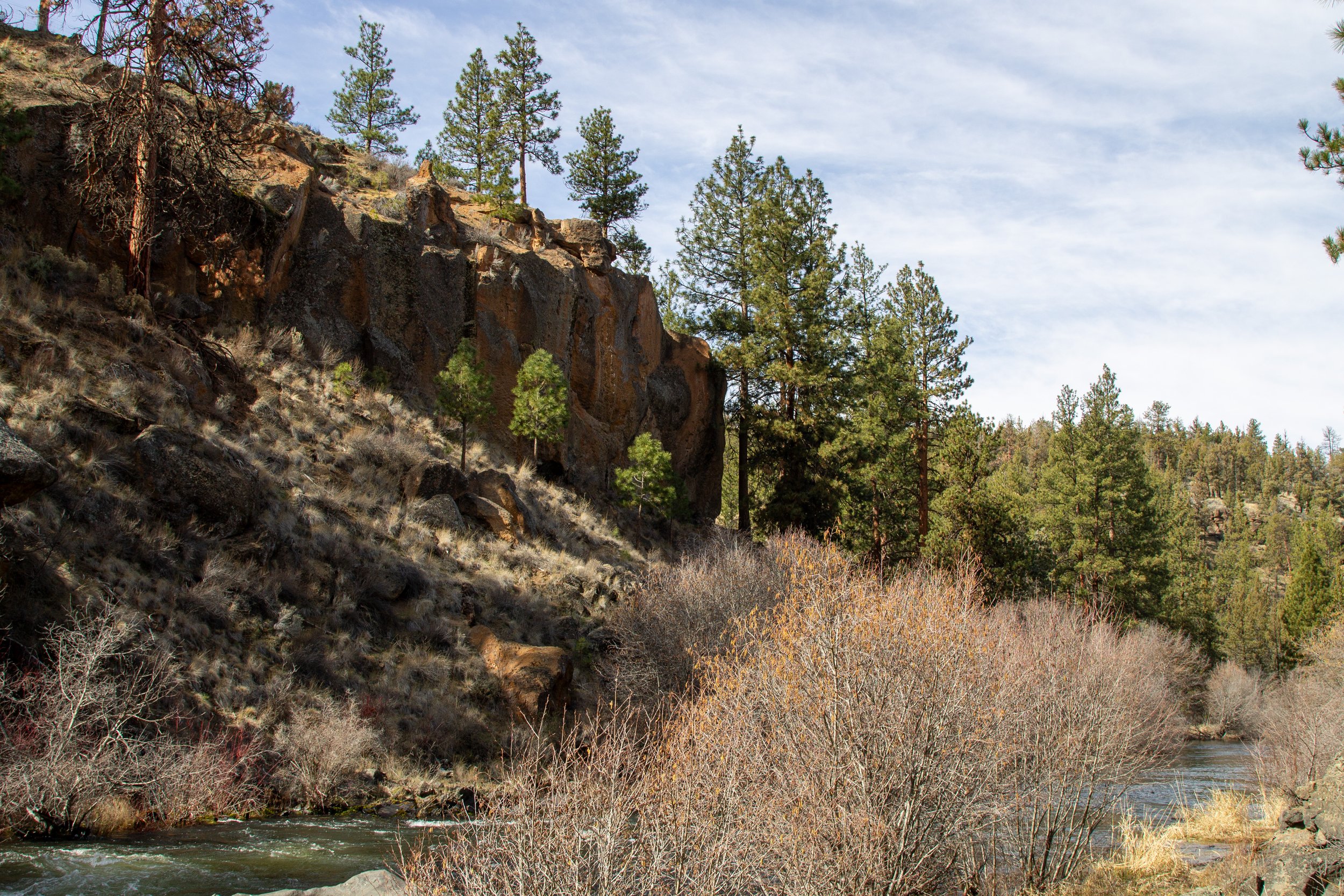High desert scenery around Deschutes River