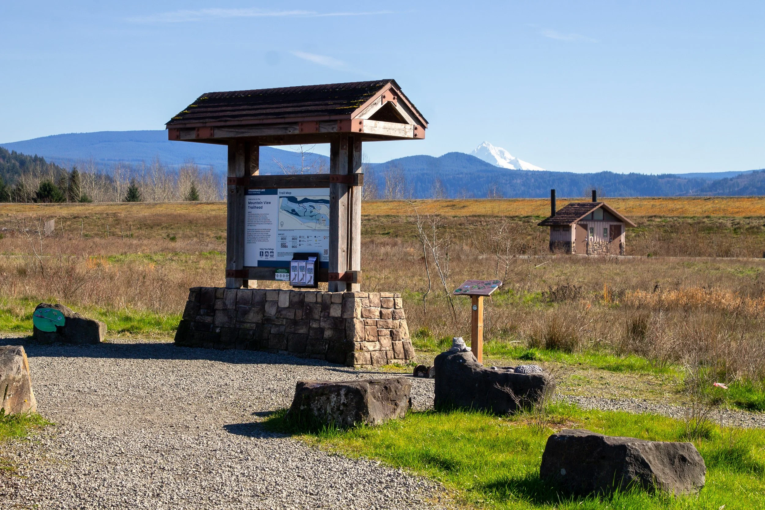 Sign at trailhead in Steigerwald National Wildlife Refuge