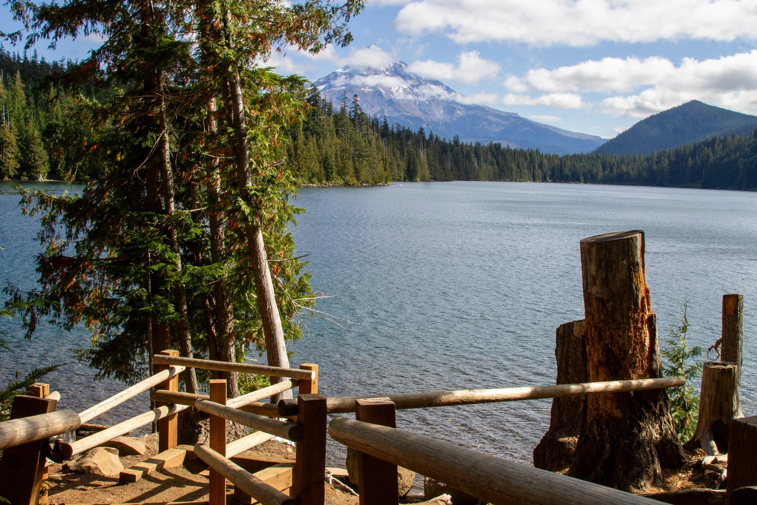 Mount Hood from viewpoint at Lost Lake