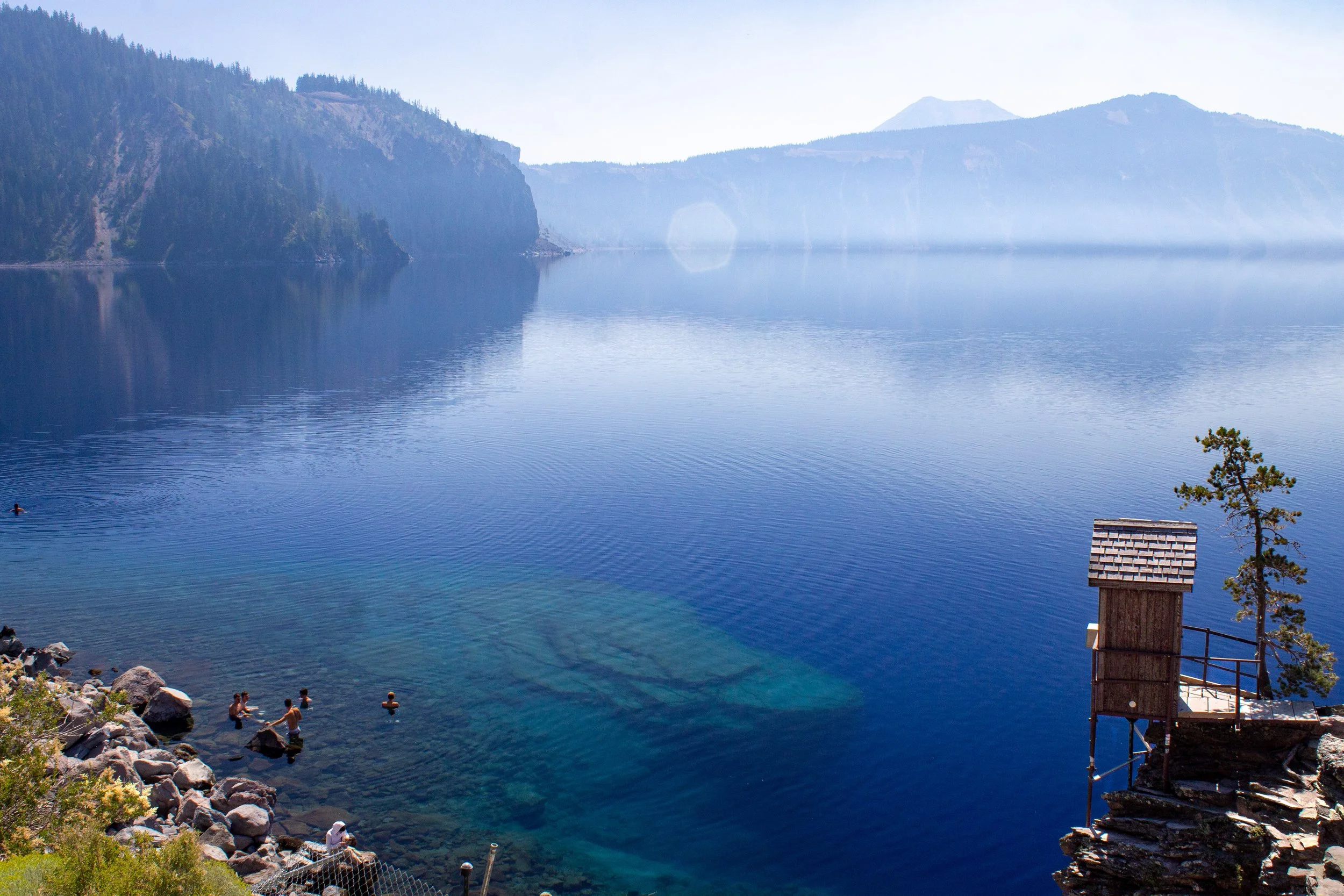 Swimmers in Crater Lake