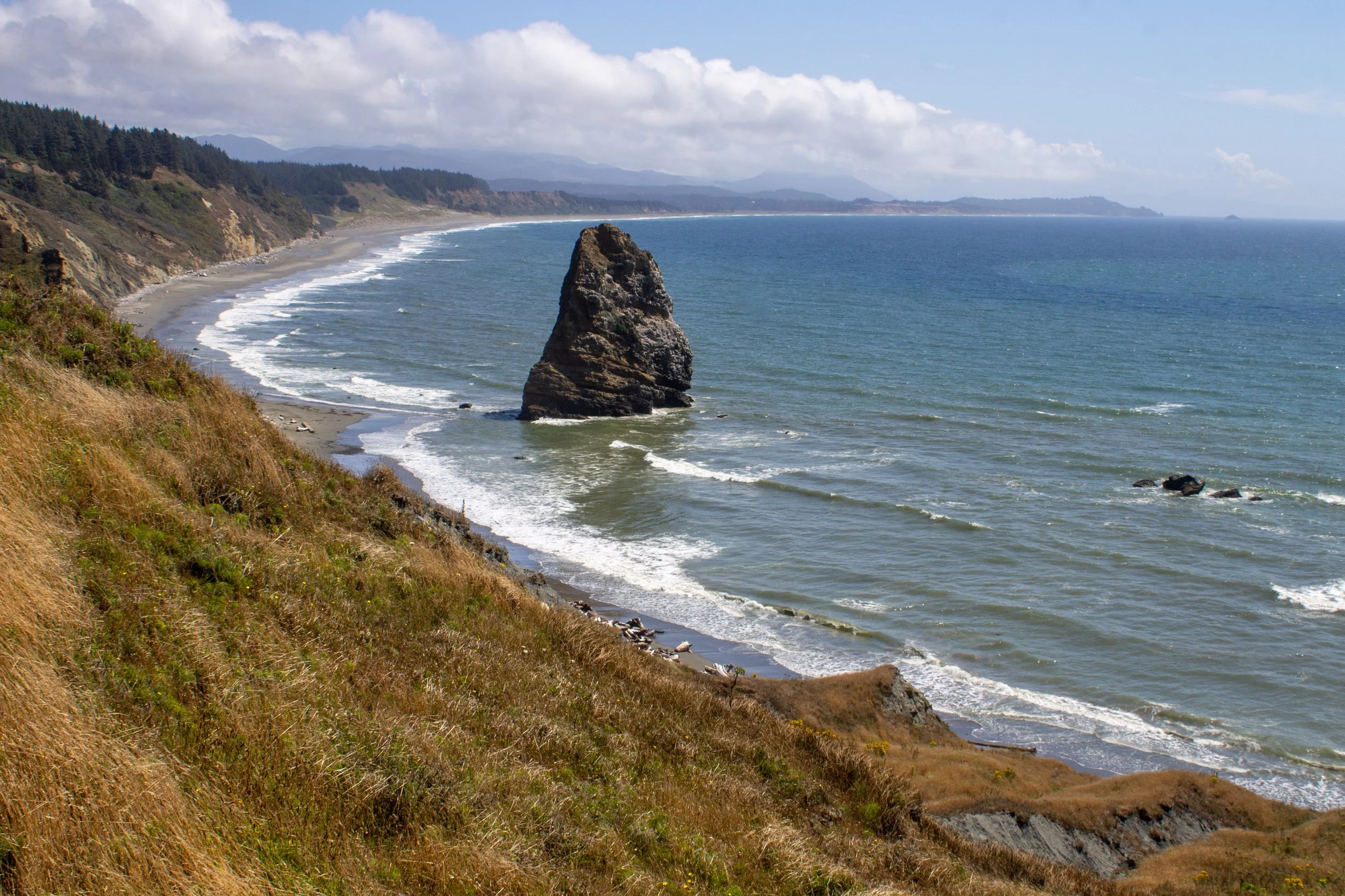 Pyramid shaped sea stack off Cape Blanco