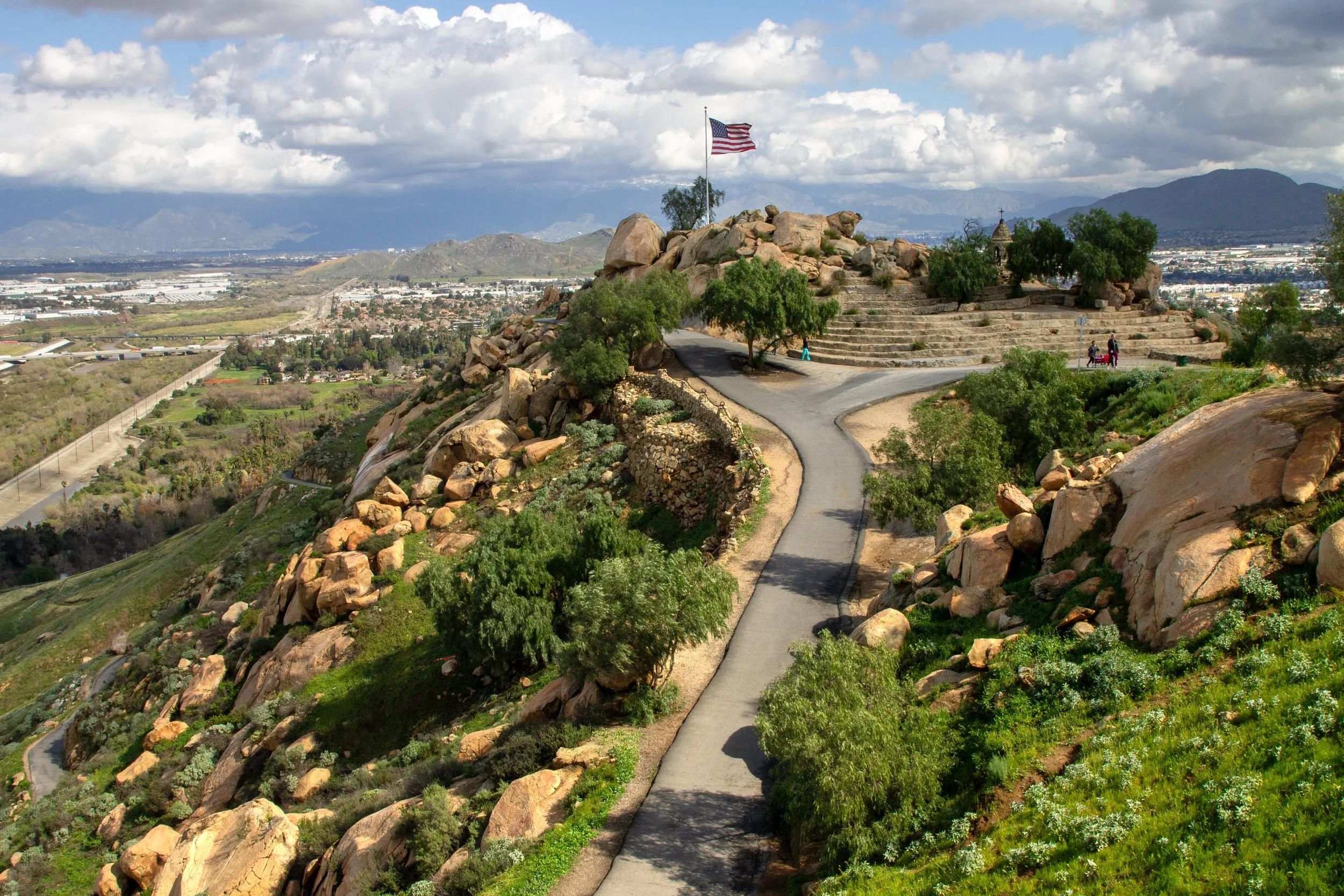 Flag at the top of Mount Rubidoux