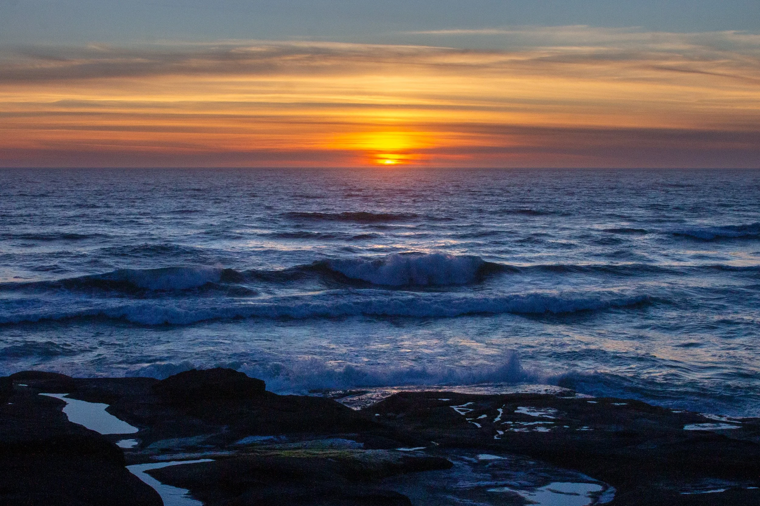 Ocean sunset in Yachats