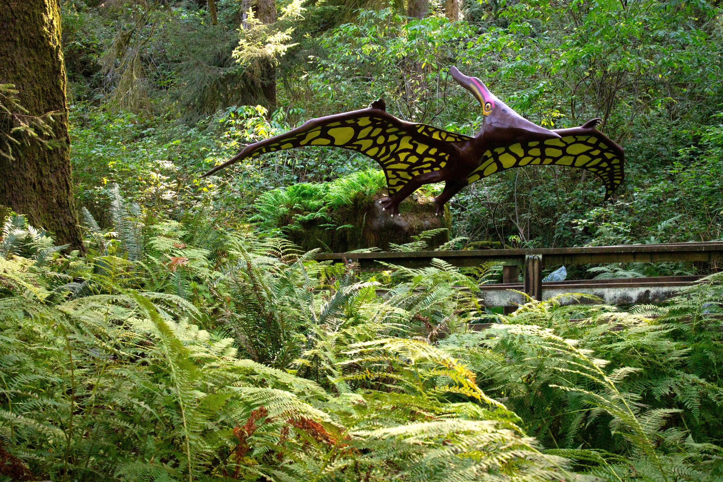 Pterodactyl in dense forest