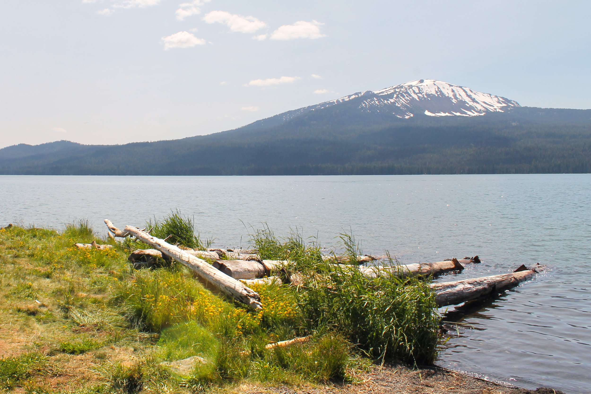 Mountain across Diamond Lake