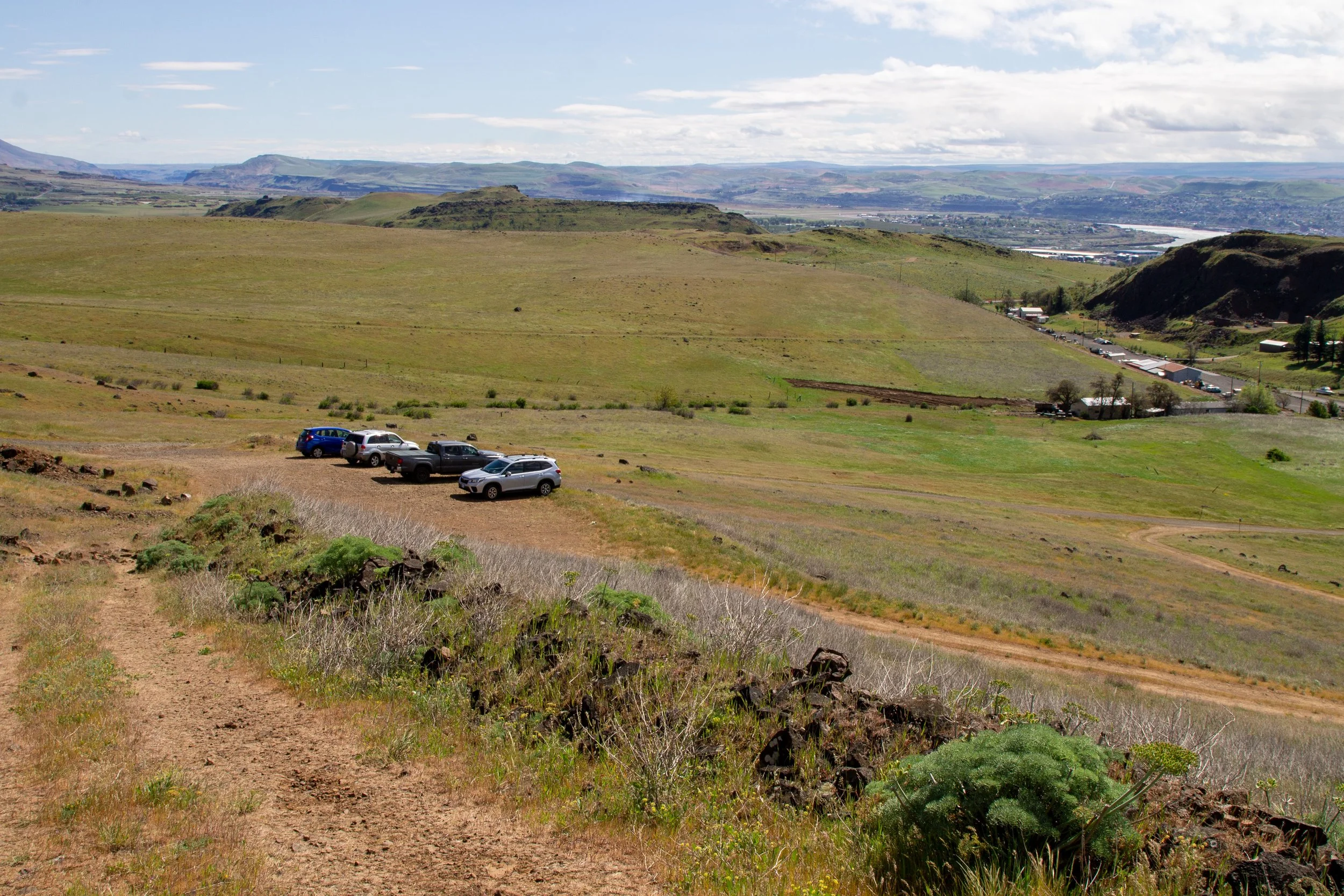 Parking area and start of trail