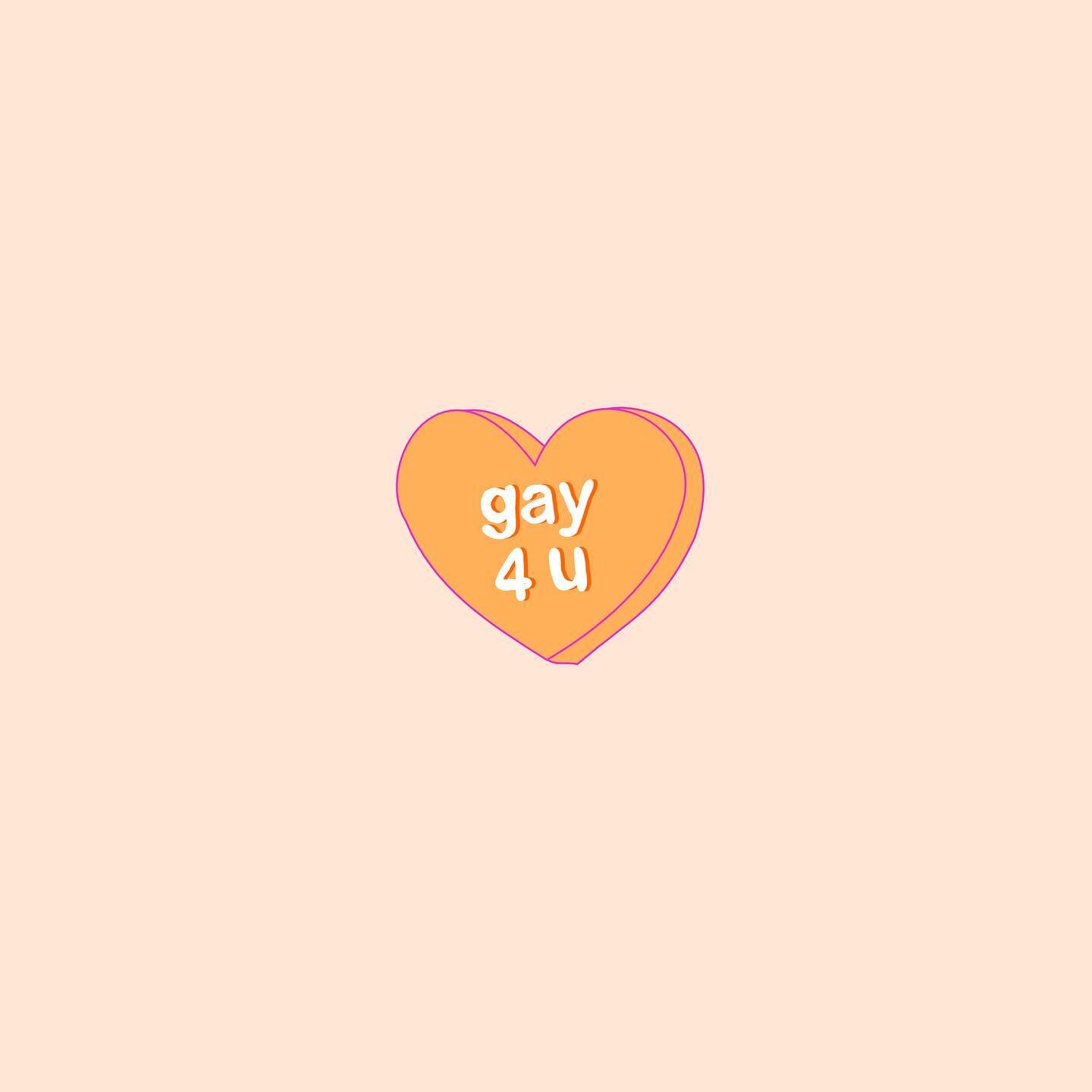 Happy #Pride, y&rsquo;all! 🍬

#GayAF #Gay4Gay #DykesOfInstagram #WomenWhoDraw #GayArt #QueerArt #HeartCandy #Illo #WLW #PrideMonth