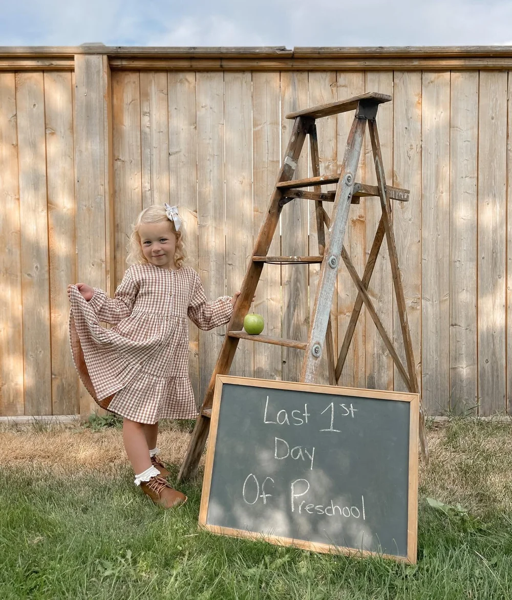 This girls is off to her last year of pre school 🍏