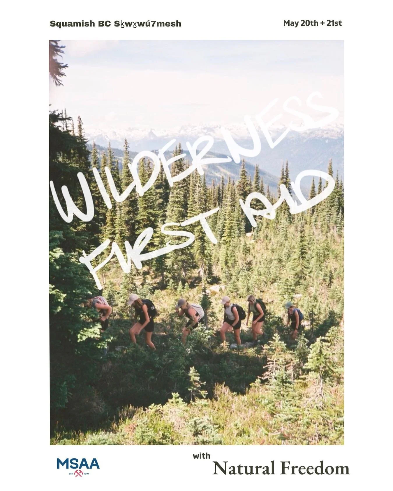 Come join us on a recreational level Wilderness First Aid Training🌲

We will spend the 2 days as a group learning general medical concepts and basic life support skills.
The 2 day course is for anyone who is an outdoor enthusiast that will be advent