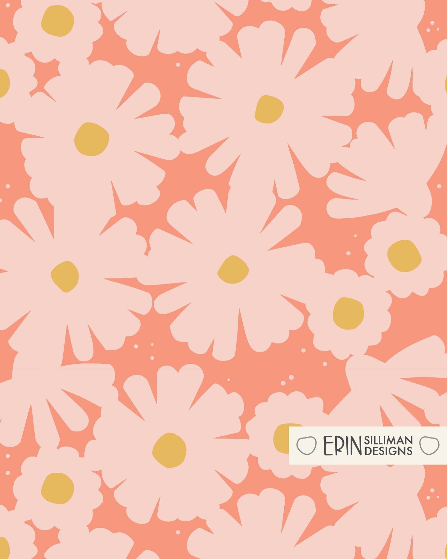 Just having fun with colors on my Darling Daisies design. Color can make all the difference. Do you have a fav?
💕
.
.
.
#colorways #colorplay #ilikepink #pinkonpink #surfacepatterndesign #surfacepatterndesigner #printandpattern #womenartists #female