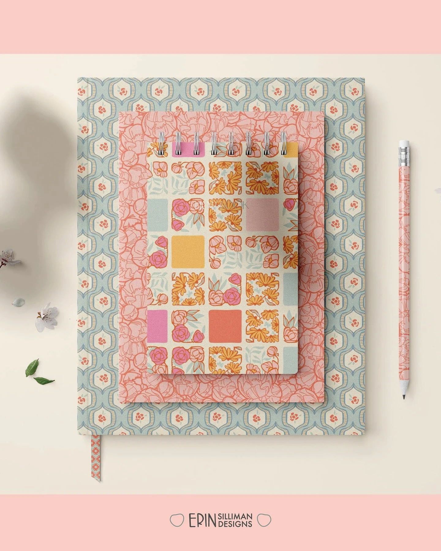 Prints from the Flower Farm collection looking extra cute on this stationary. I&rsquo;d love to make this happen!
🤍
.
.
.
Stationary lover | available for licensing | surface pattern design | flowers are forever | serotonin surge