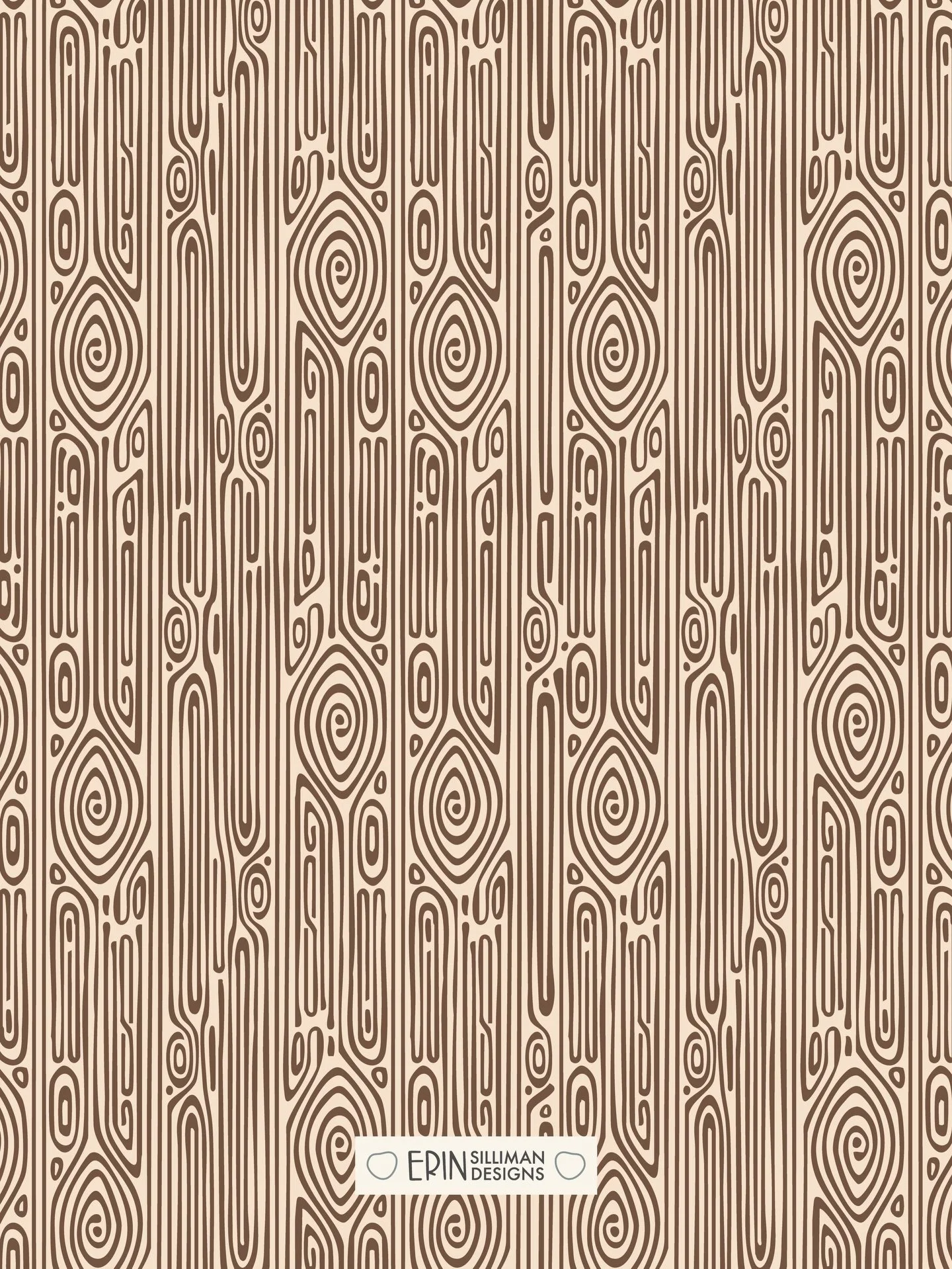 If you think this whimsical wood grain pattern was both tricky and satisfying to design, you are exactly right! You can&rsquo;t have a tree farm without the wood, and I&rsquo;d like to make more of these swirly prints. 
🤍 
Are you on team real tree 