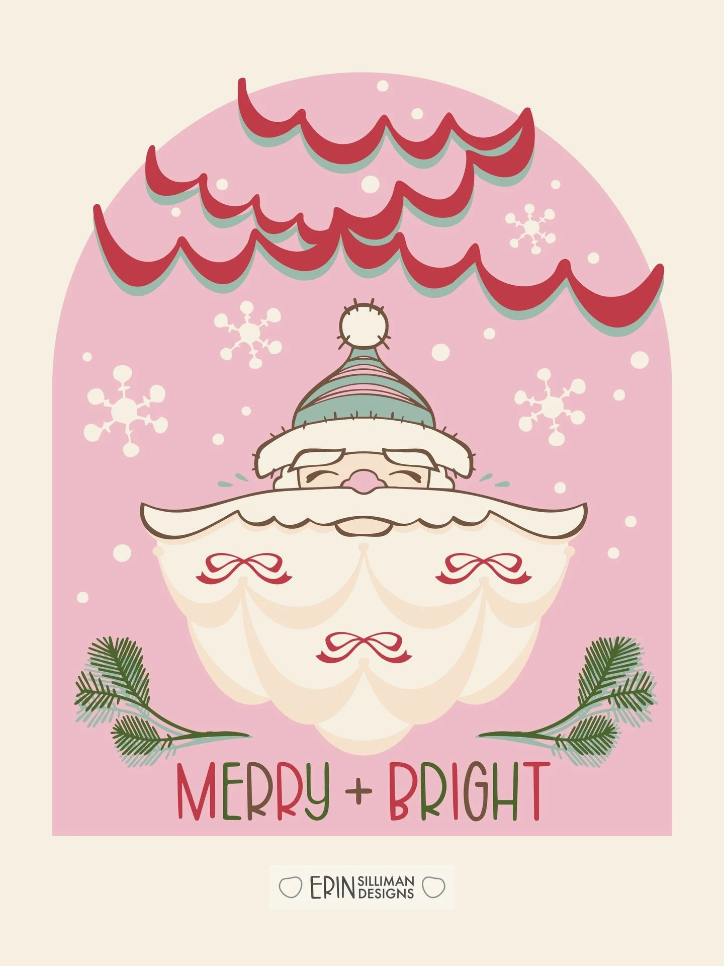 Hope you are on Santa&rsquo;s Nice List this year. Christmas blessings to you!! 
❤️💚
#santasnicelist #christmasillustration #spotillustration