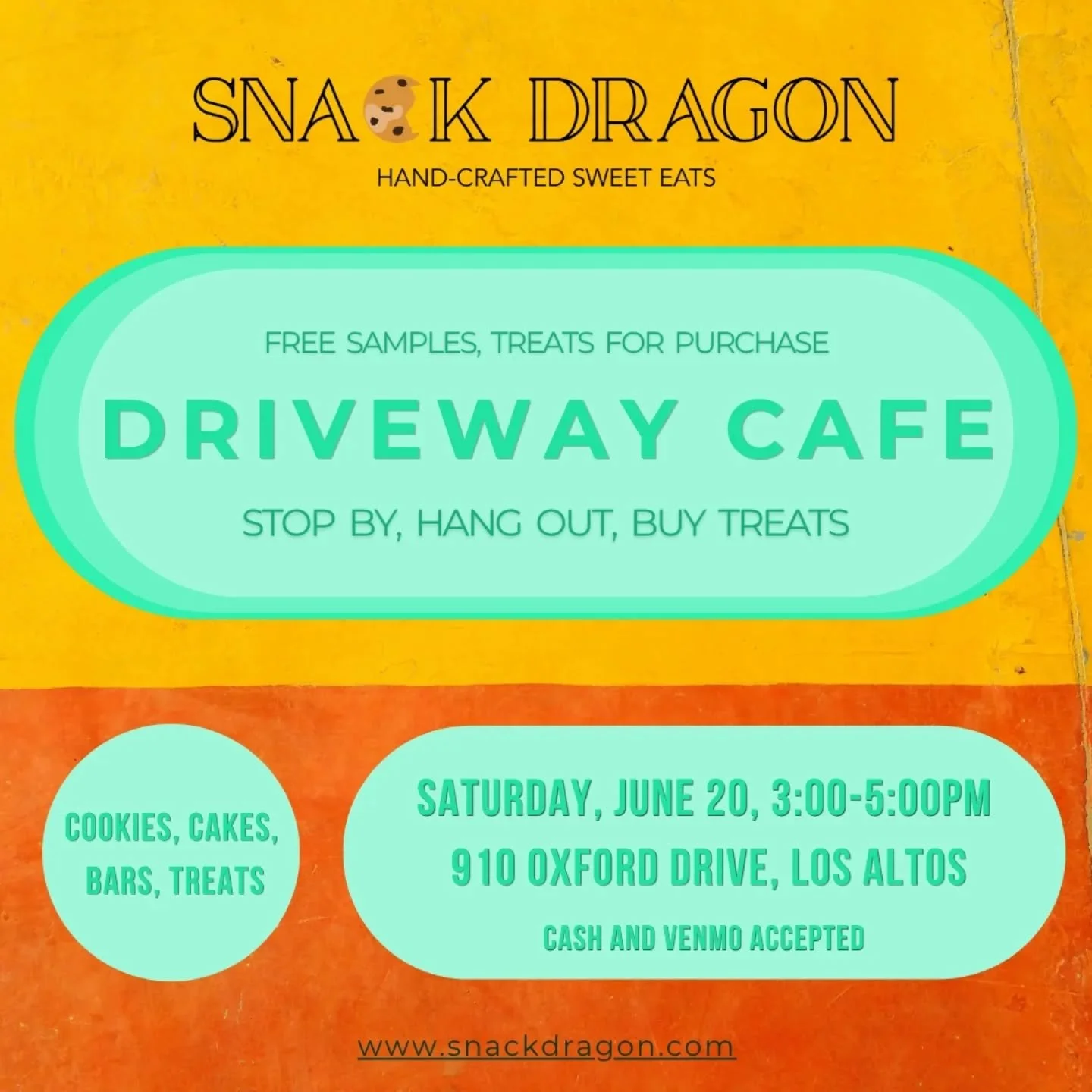 Summer 2026 Driveway Cafe!
Come hang out and eat some sweets, treats also available for purchase! 

#sunshineandsweets #losaltosca #bakingbringspeopletogether