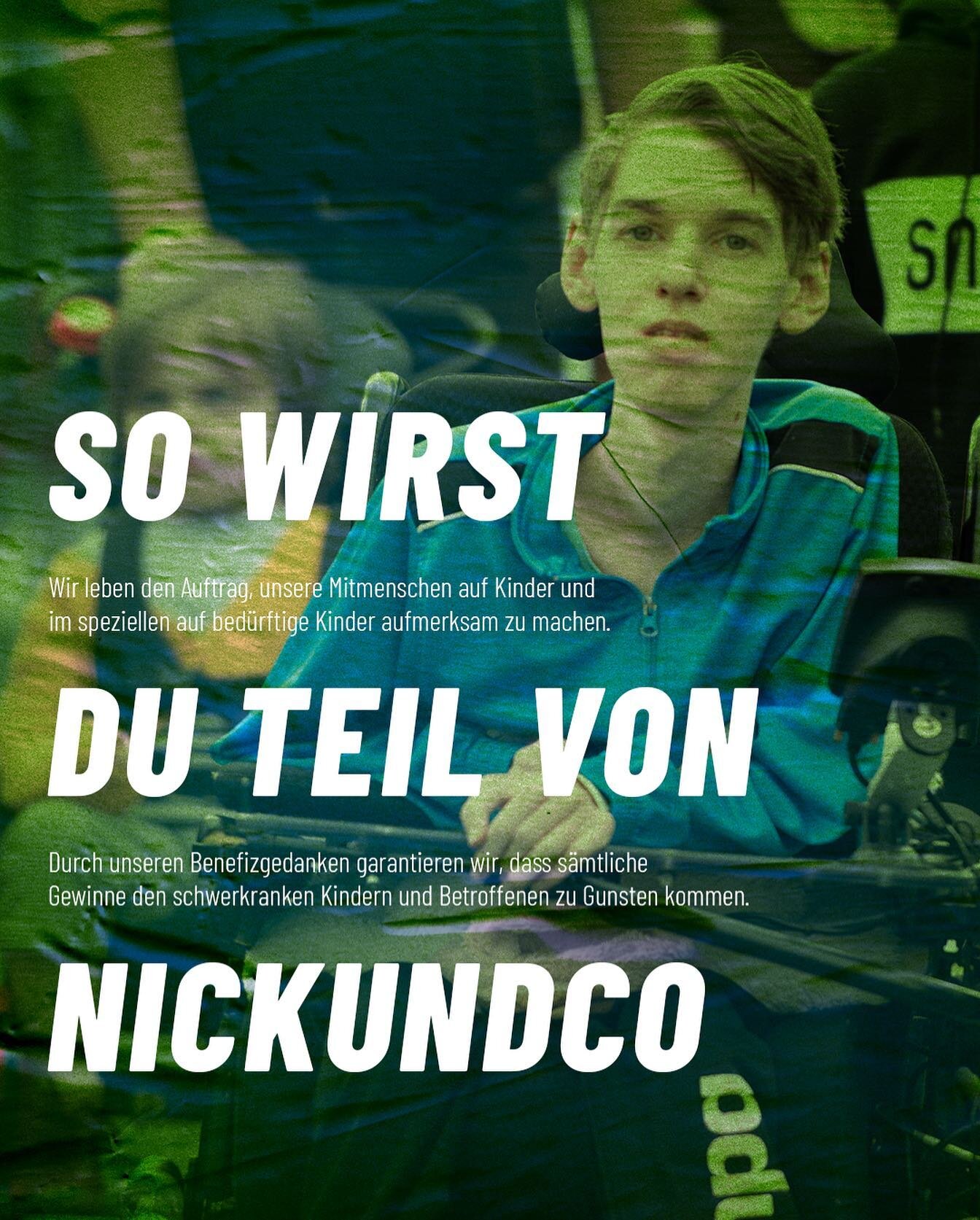 Wir suchen nach Unterst&uuml;tzern. Unser Herz ist es schwerkranken Kindern und ihren Familien zu helfen.
📱: Schreibe uns per Instagram, wenn und wie du uns gerne unterst&uuml;tzen m&ouml;chtest
🗣 : Erz&auml;hle anderen von Nickundco
📡 : Teile uns