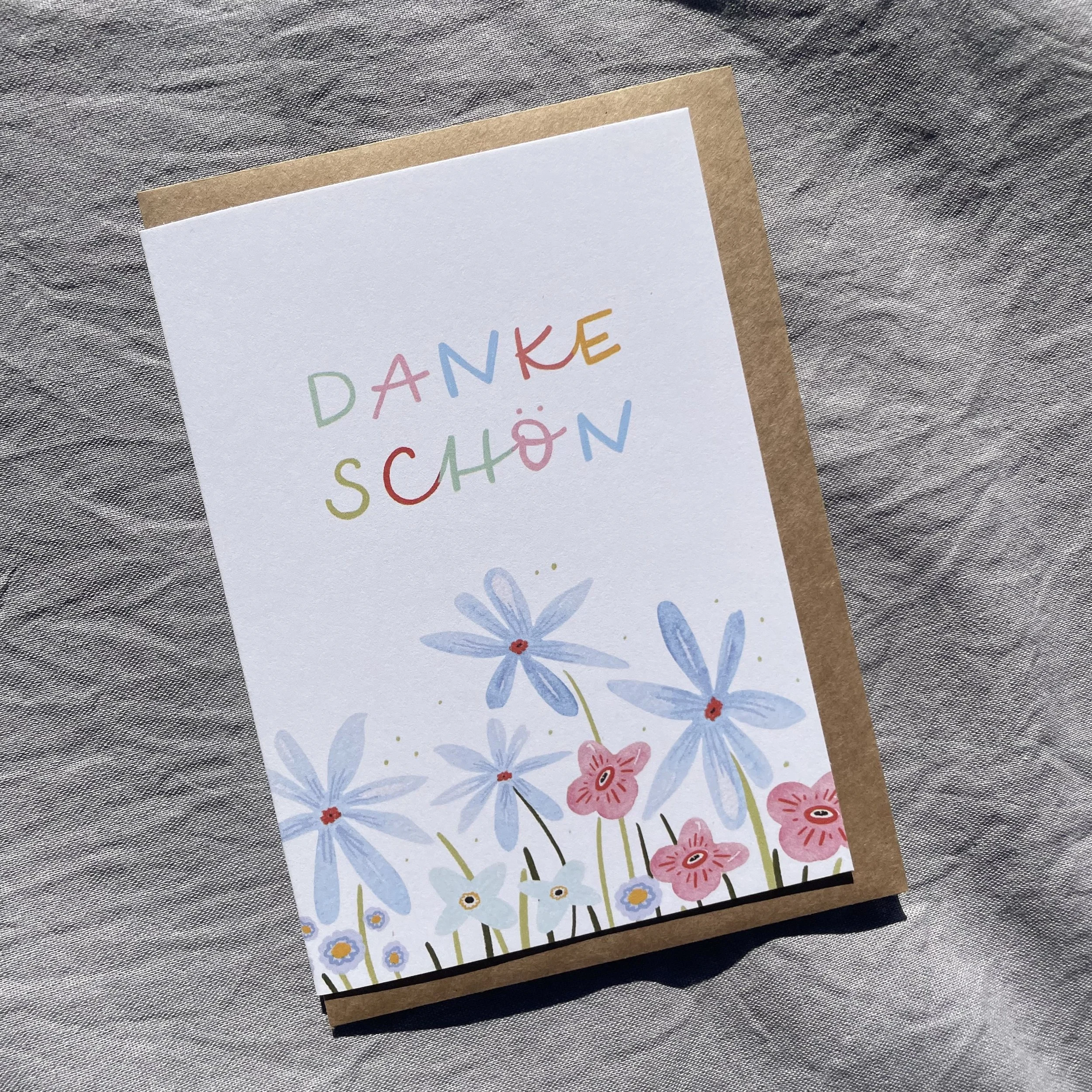 Dankeschön Karte mit Umschlag
