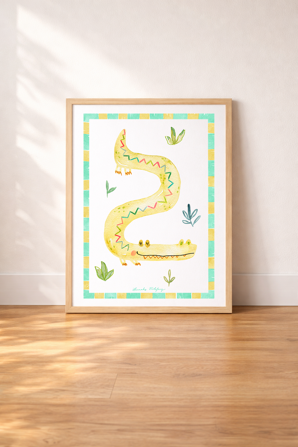 Kinderzimmer Poster Modern „Krokodil“