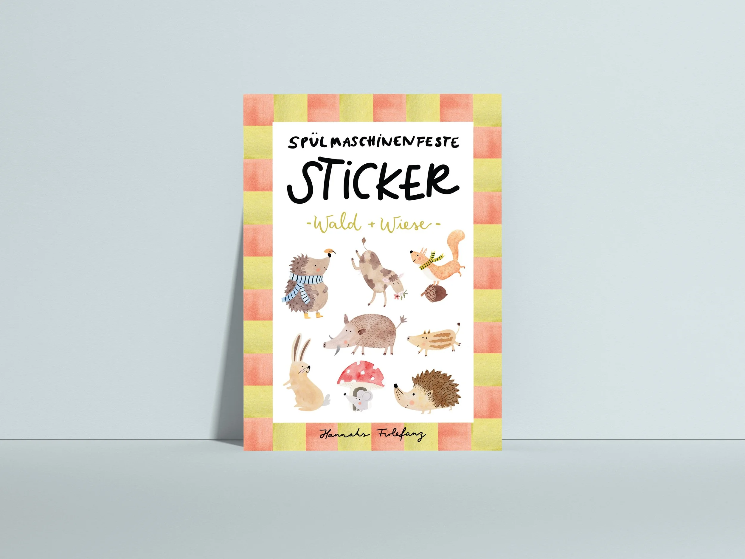 Spülmaschinenfeste Sticker Wald und Wiese