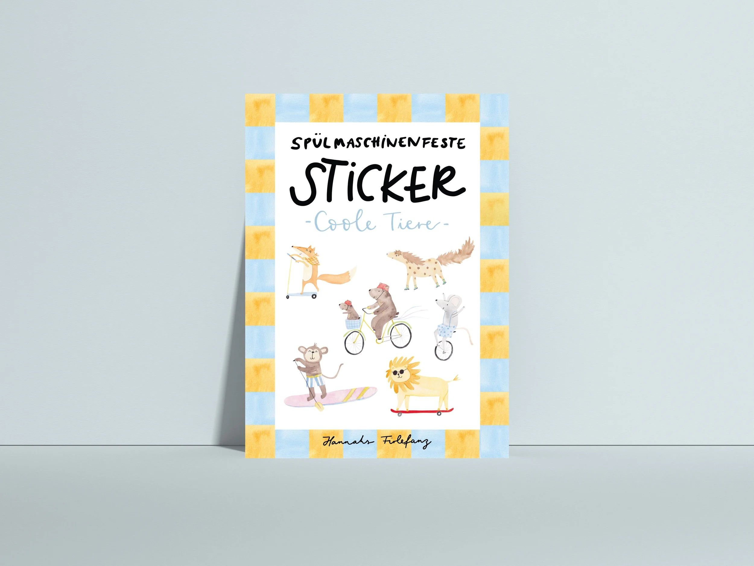 Spülmaschinenfeste Sticker Coole Tiere