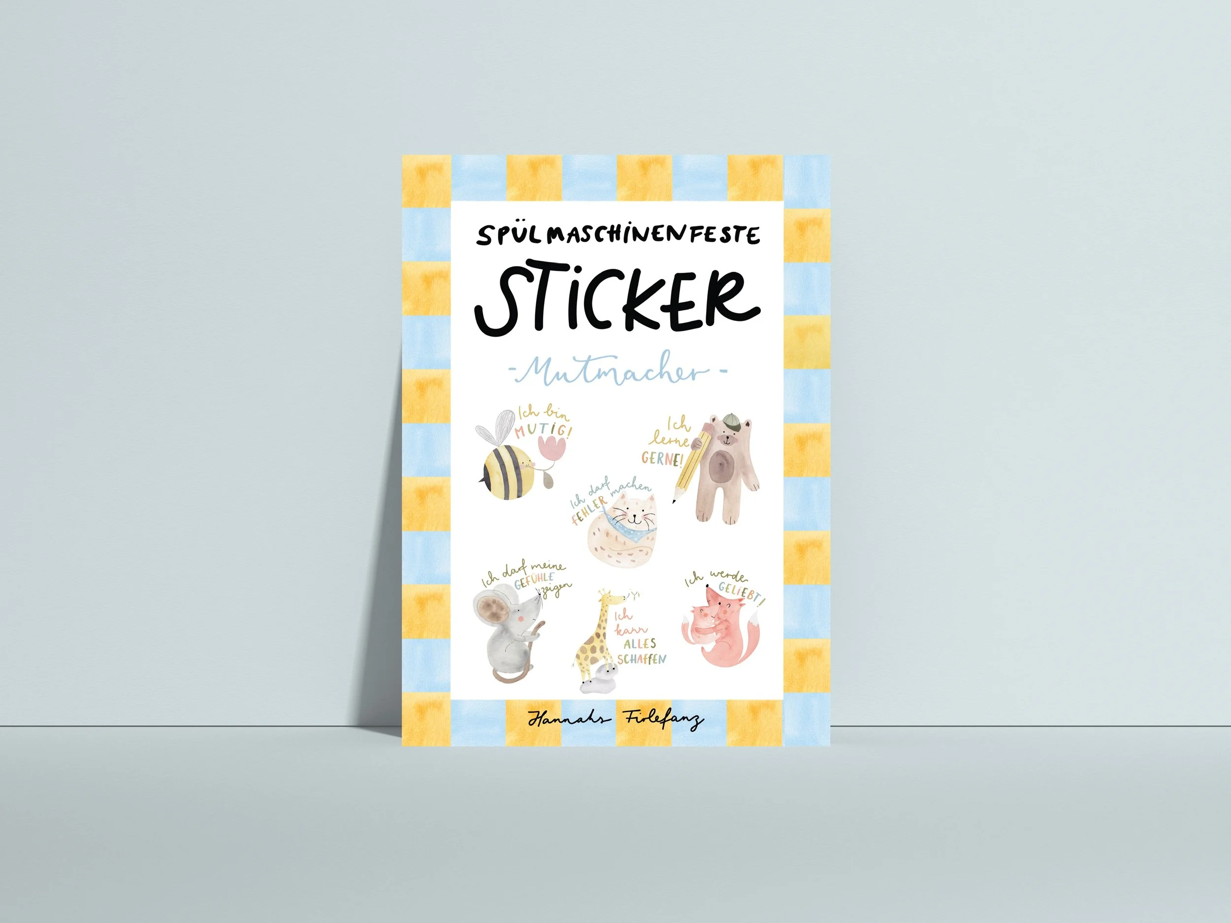 Spülmaschinenfeste Sticker Mutmacher