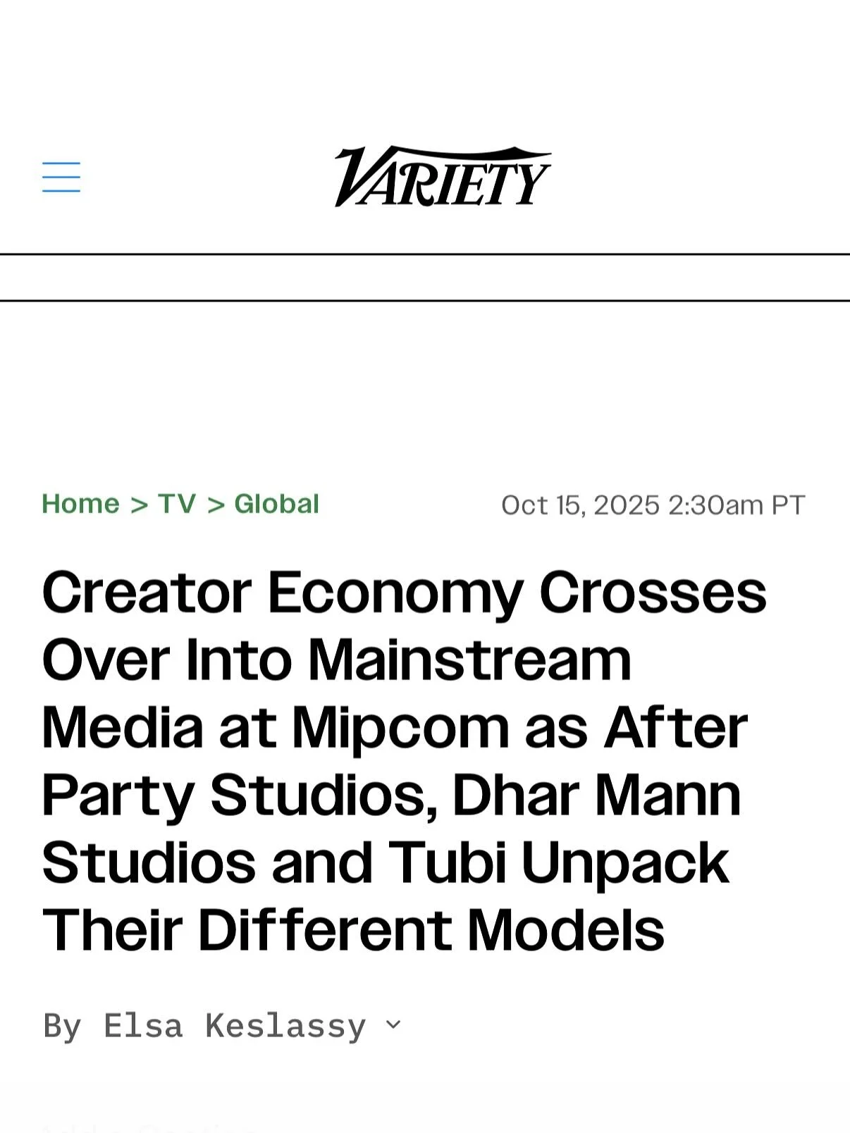 MIPCOM 

A real moment, a genuine shift, and a huge step forward in how the industry is embracing the digital space. 

@afterpartystudios founders @rvbberduck and @callux spotlighted their almost decade-long trailblazing, as well as launching the Nel