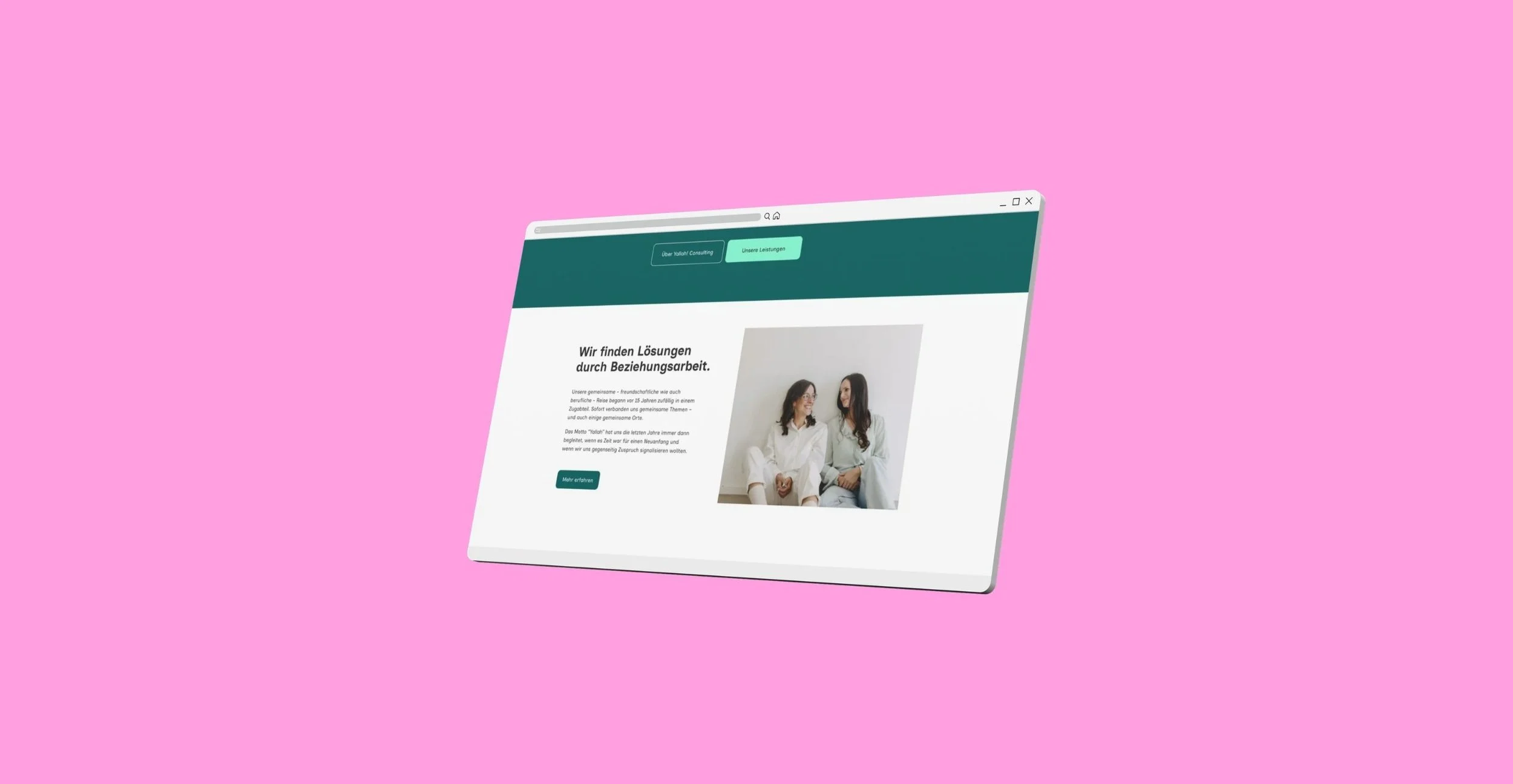 Desktopansicht der Startseite nach dem Website-Relaunch.