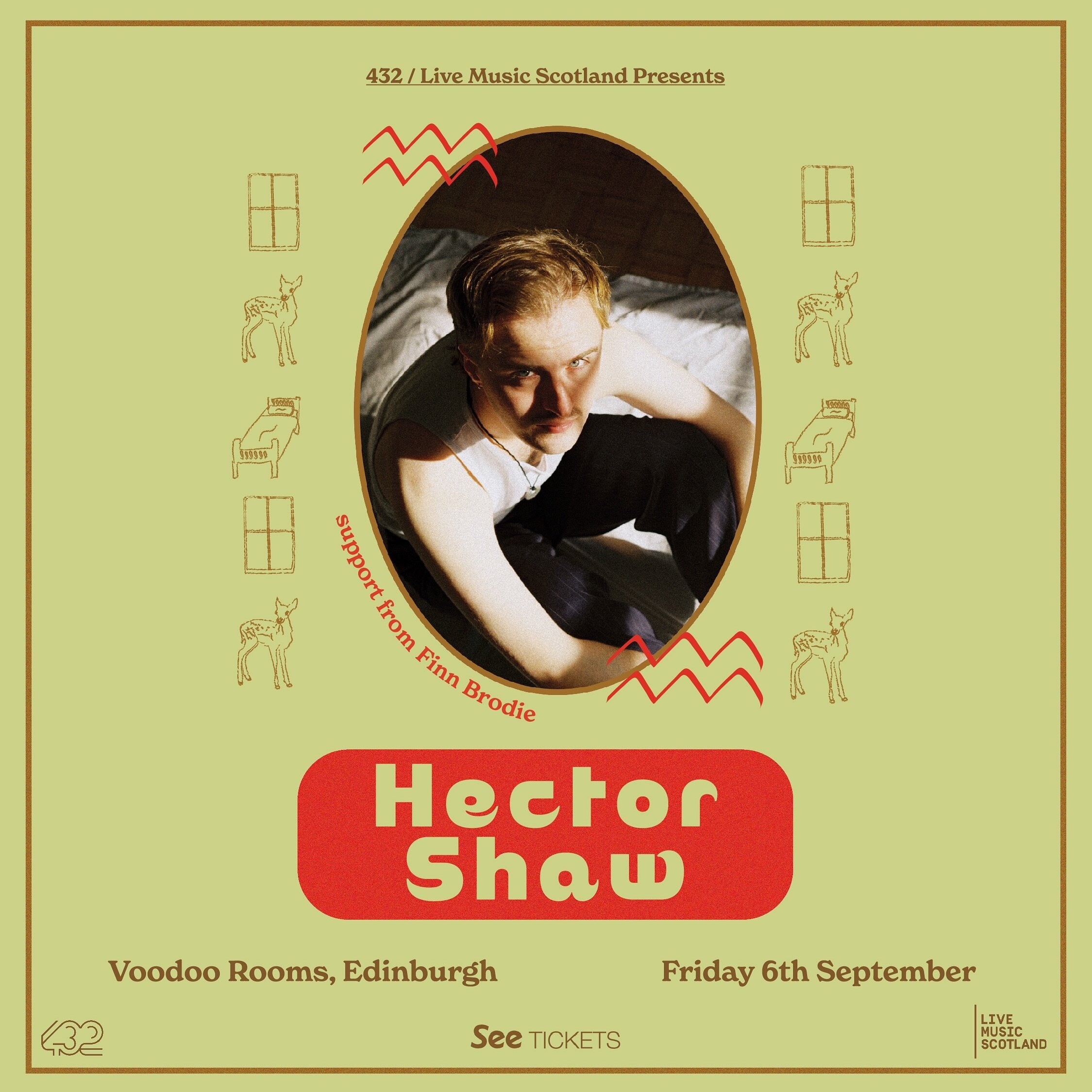 Just announced @hectorshaw_ headline show 🔥 6th Sept @thevoodoorooms @432presents @livemusicsco tickets on sale now