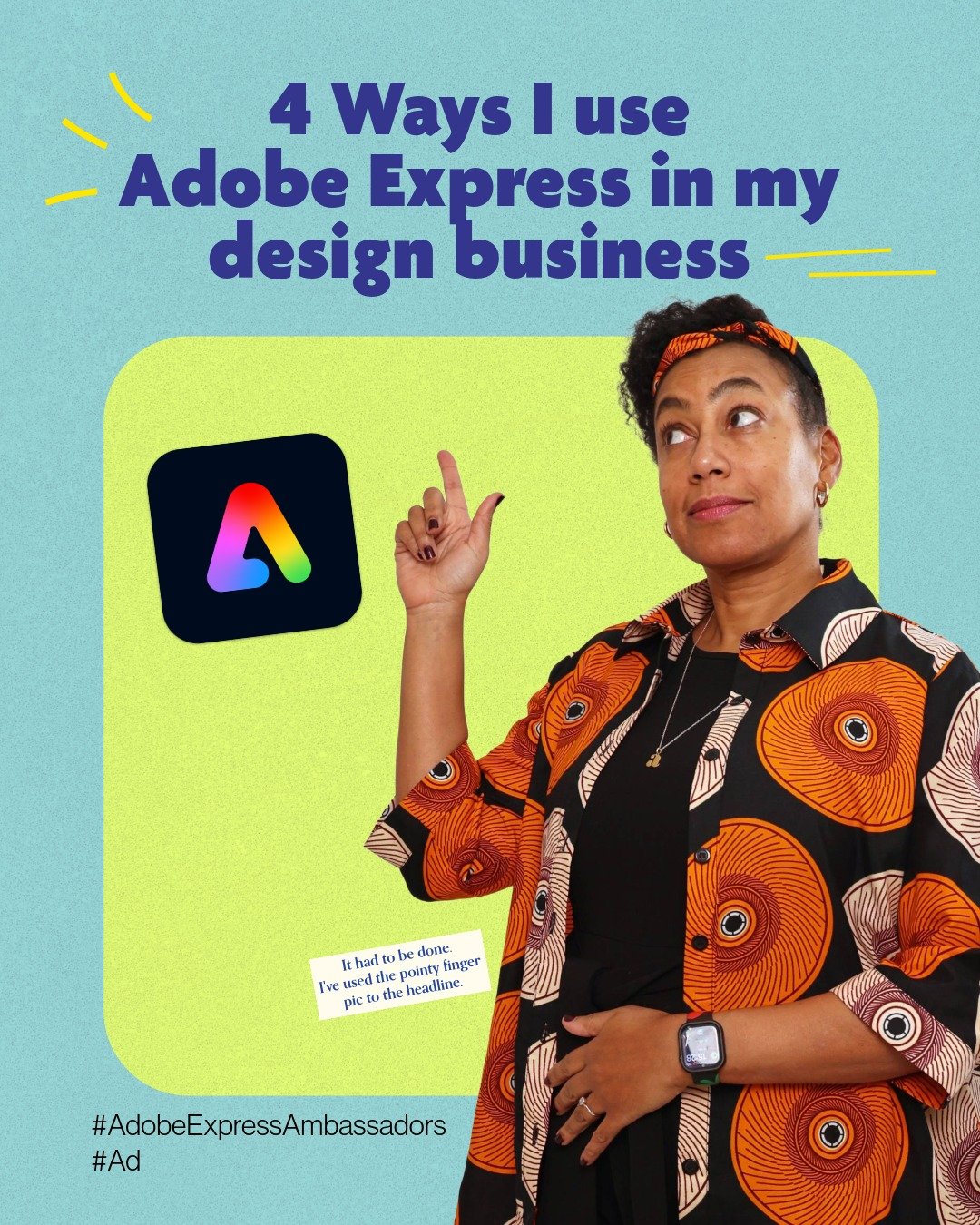 4 ways I use Adobe Express in my part of my studio toolkit 💻 

Here's how I use it day to day:

👉 Converting InDesign files over to @adobeexpress for quick edits and client sharing

👉 Applying my Brand Kit to templates in seconds

👉 Building podc