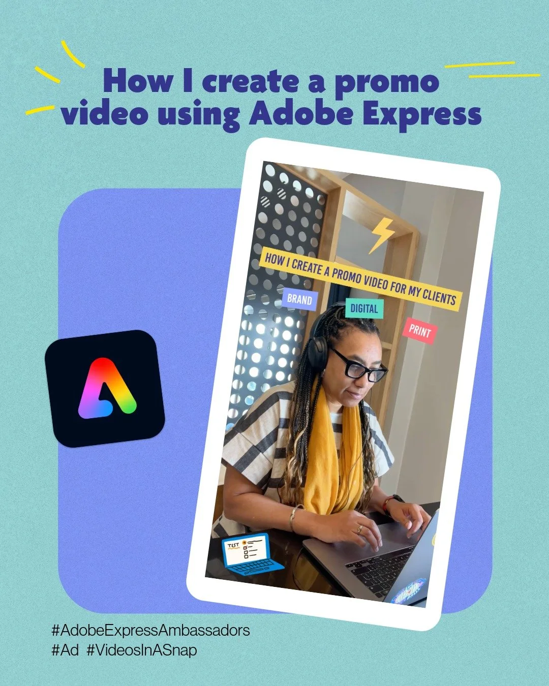 Video content doesn't have to take over your whole day... who has time for that!

Editing, sourcing footage, music licensing and reformatting for different platforms adds up - time is precious.

So I started using Adobe Express for video and it's cha