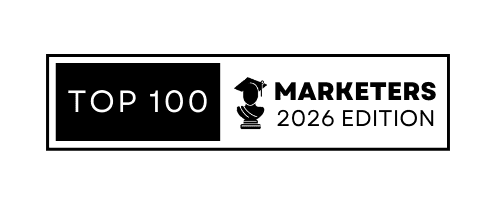 Text reads Top 100 Marketers 2026 edition