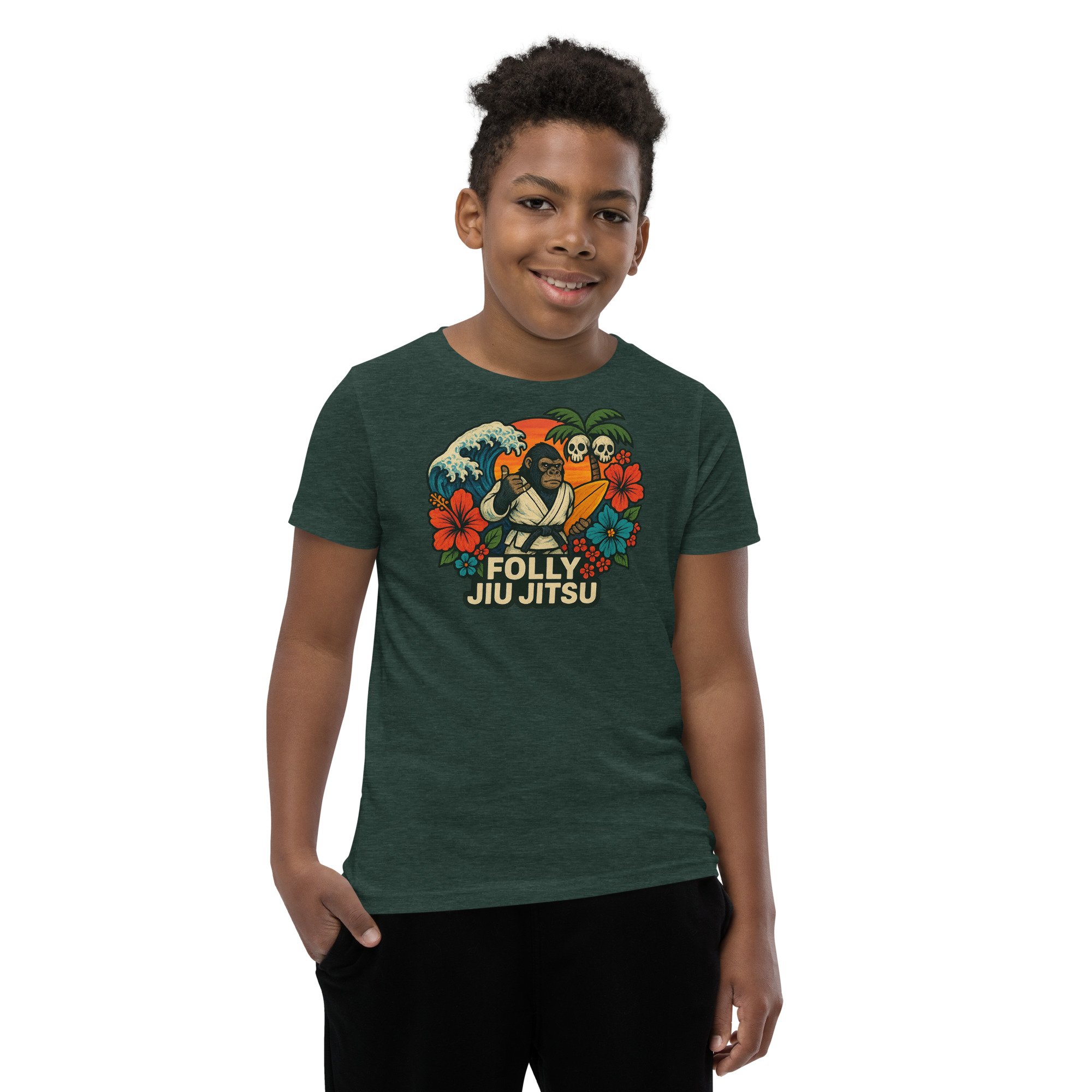 youth-staple-tee-heather-forest-front-6859dda0c20ac.jpg
