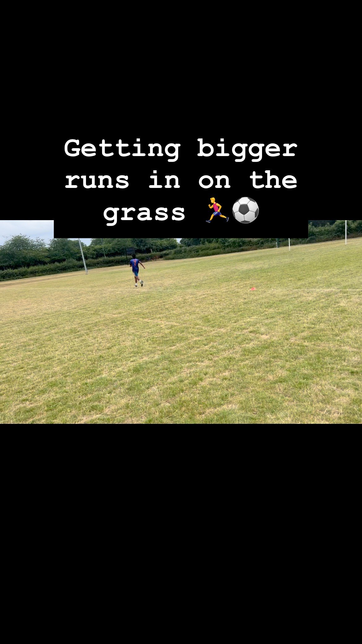 Making use of the grass pitch and working on longer distance runs 🏃‍♂️
We used the cones to breakdown different distances to transition in running techniques 🚩
Being able to breakdown bigger runs that include acceleration from static or slow