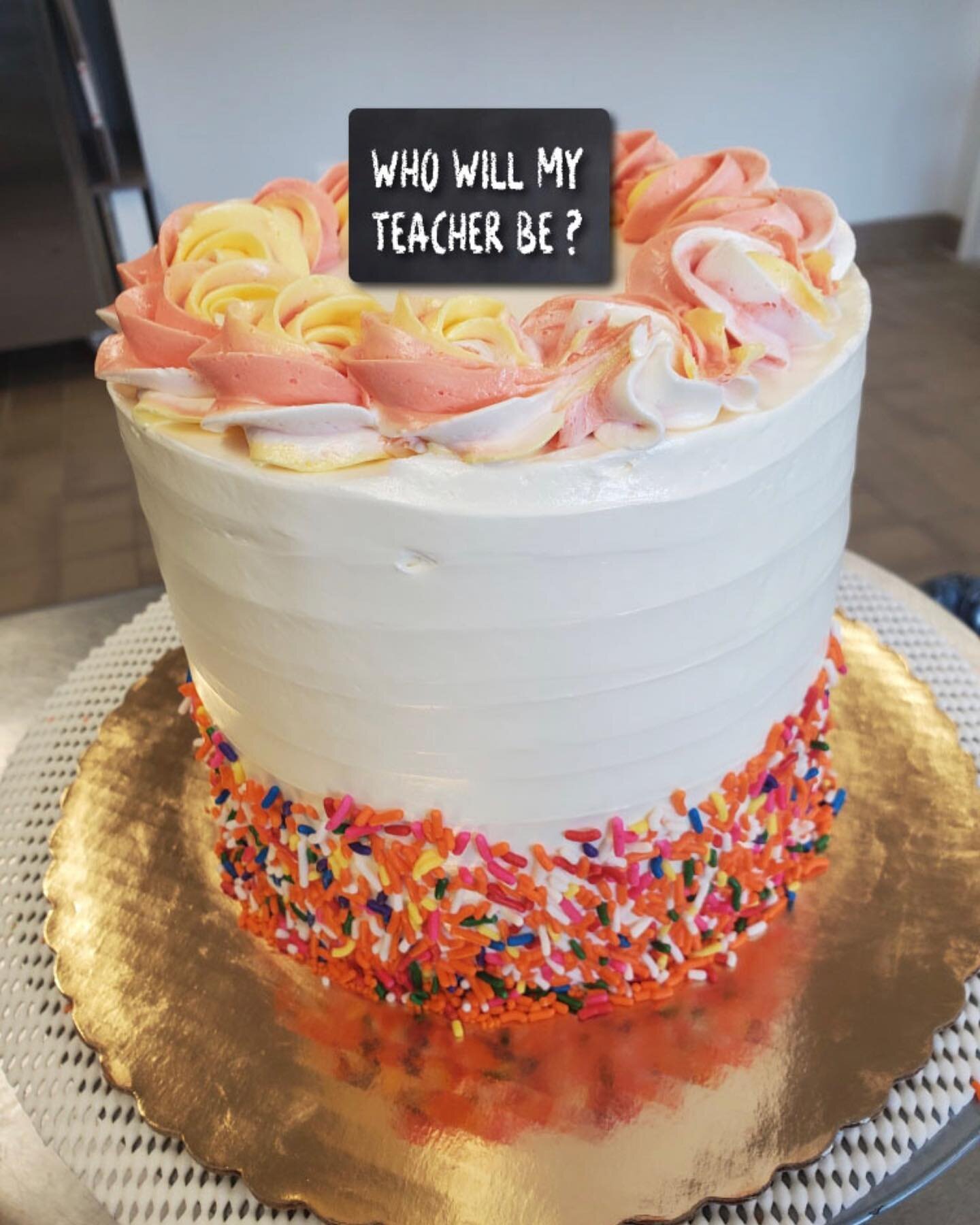 Attention Parents &hellip;. Looking for something amazing to do for back to school with your little ones.  This 6 inch &ldquo; Teacher Reveal&rdquo; cake is just the trick. Let Mademoiselle make this as exciting as possible.  Once the cake is cut the