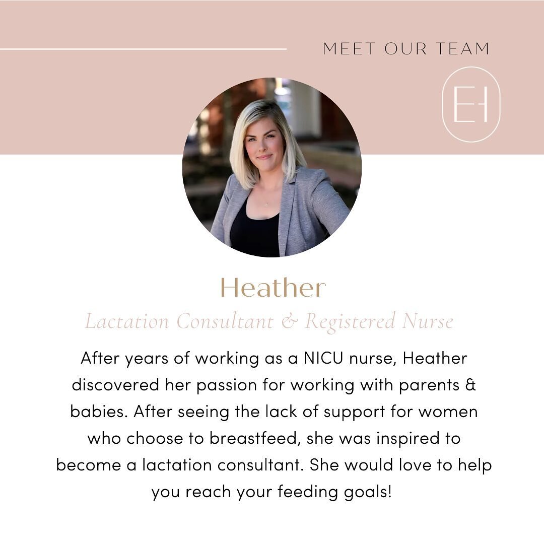 Welcome Heather ✨ Lactation Consultant &amp; Registered Nurse

Heather holds both a Bachelor of Arts Degree and a Bachelor of Science in Nursing Degree, and became a Registered Nurse in 2011. After spending 7 years as a level 3/4 NICU nurse, she disc