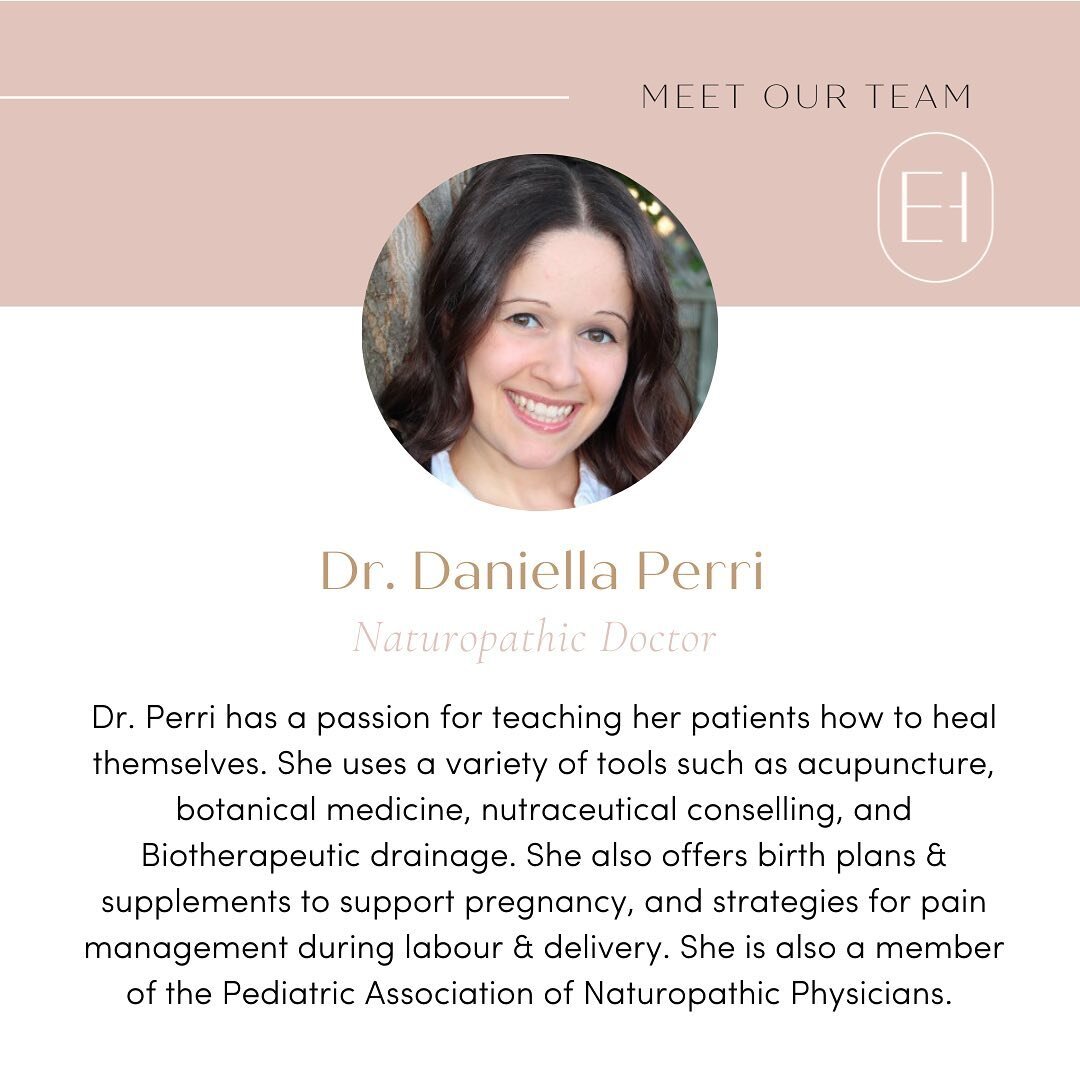 A warm welcome to ✨ Dr. Daniella Perri ✨

Dr. Daniella Perri has been a licensed naturopathic doctor with the College of Naturopaths of Ontario (T-CONO) for the last 7 years. She holds a Bachelor of Science degree in Health and Disease and a Master o