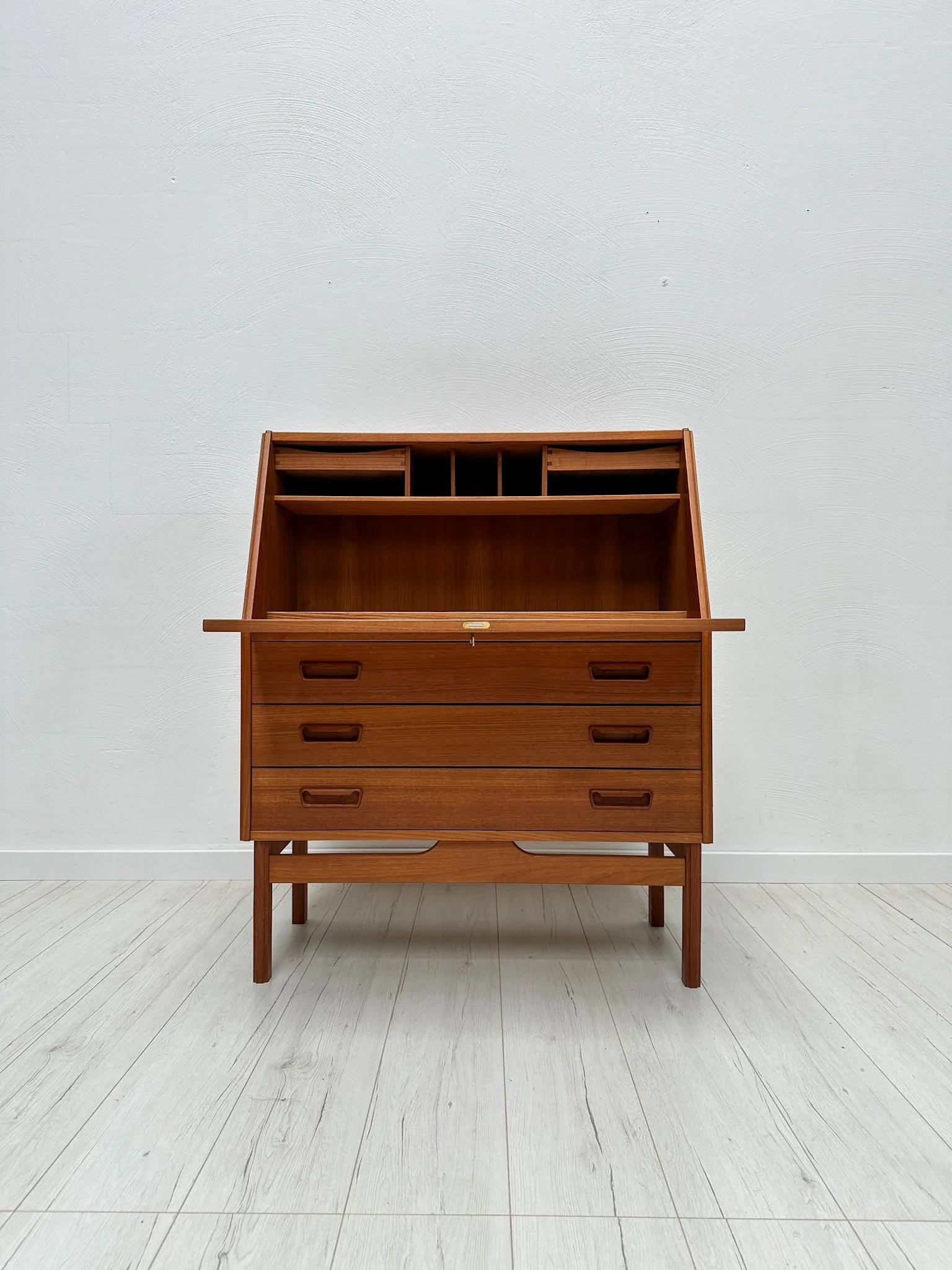 1960s Vintage Danish Design Teak Secretary by Dyrlund – front view