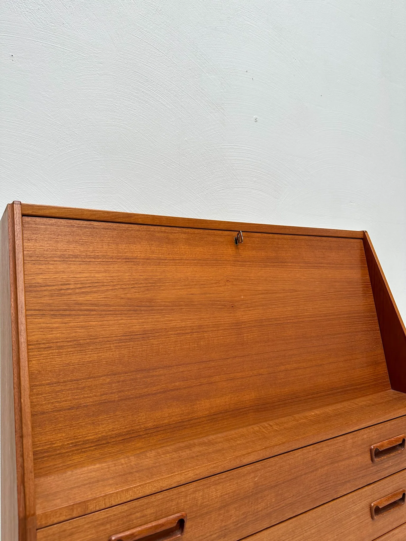 1960s Vintage Danish Design Teak Secretary by Dyrlund – detail 6