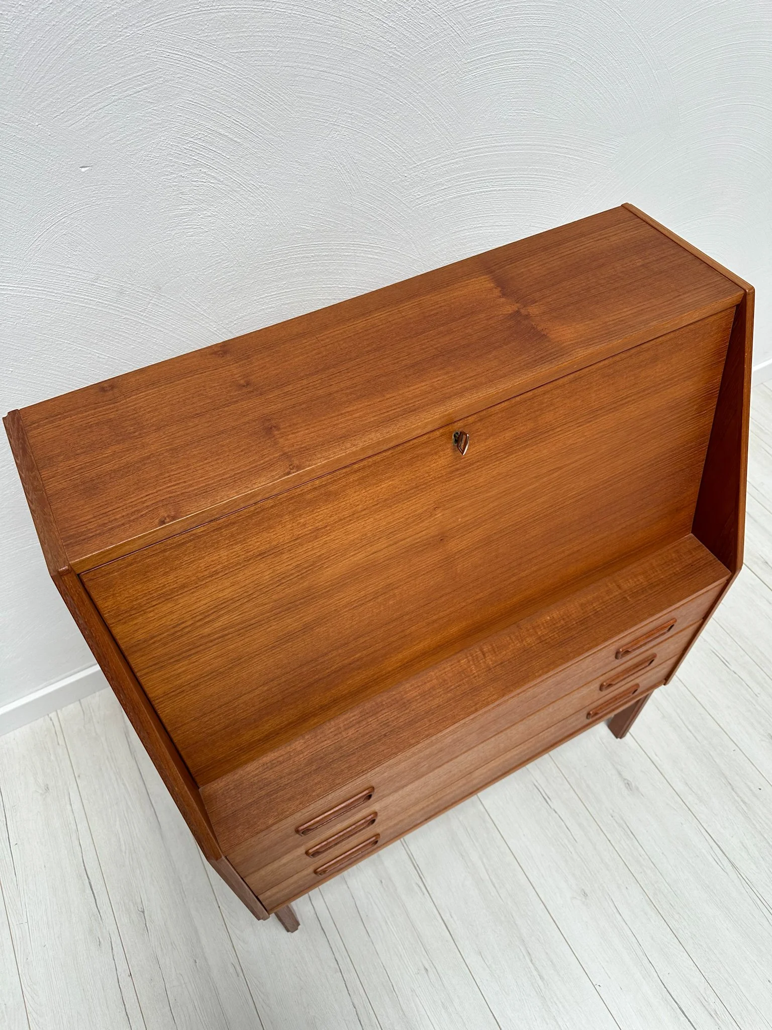 1960s Vintage Danish Design Teak Secretary by Dyrlund – detail 9