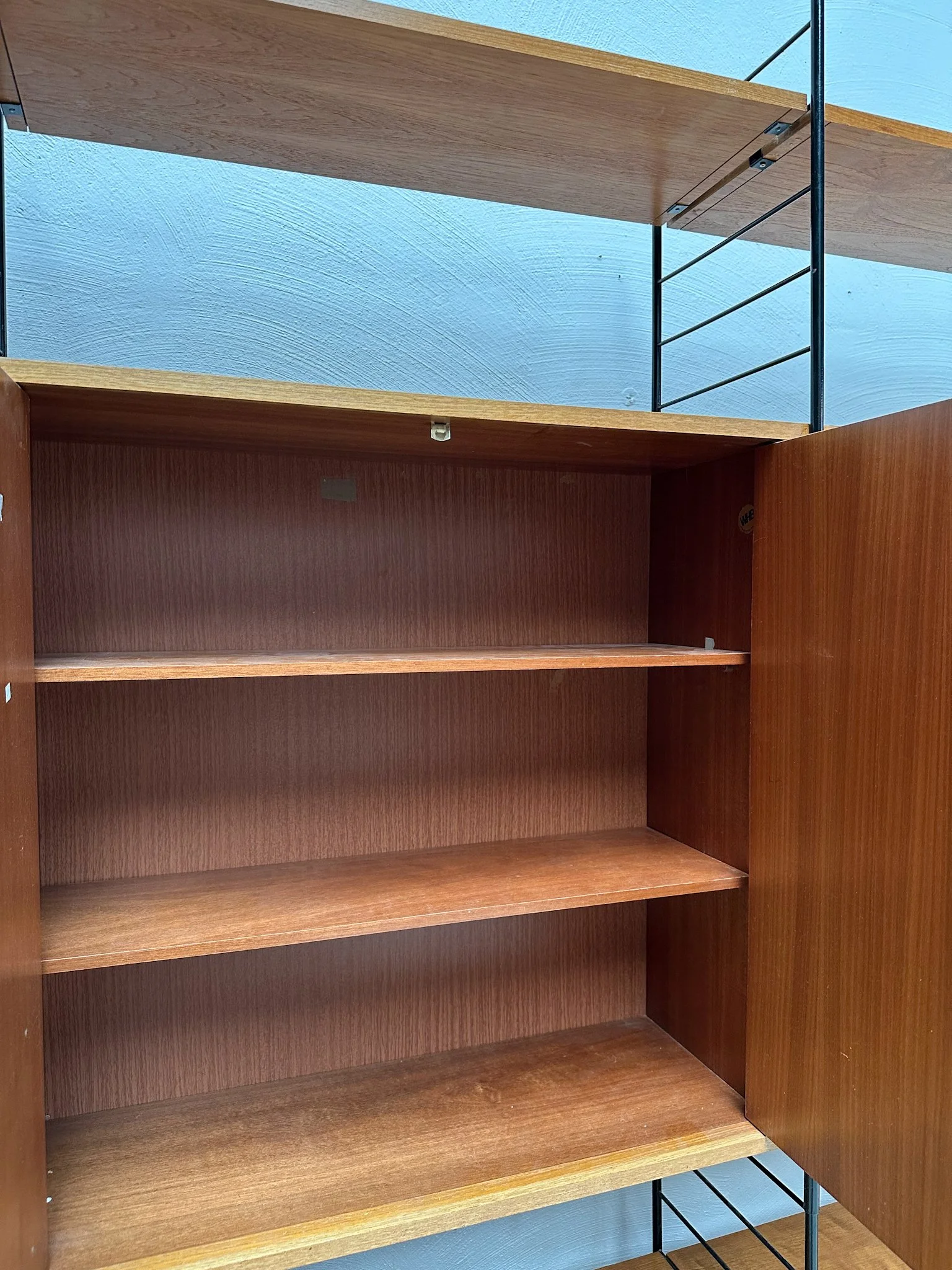1960s Vintage Freestanding Teak Shelving System by WHB Germany – detail 15