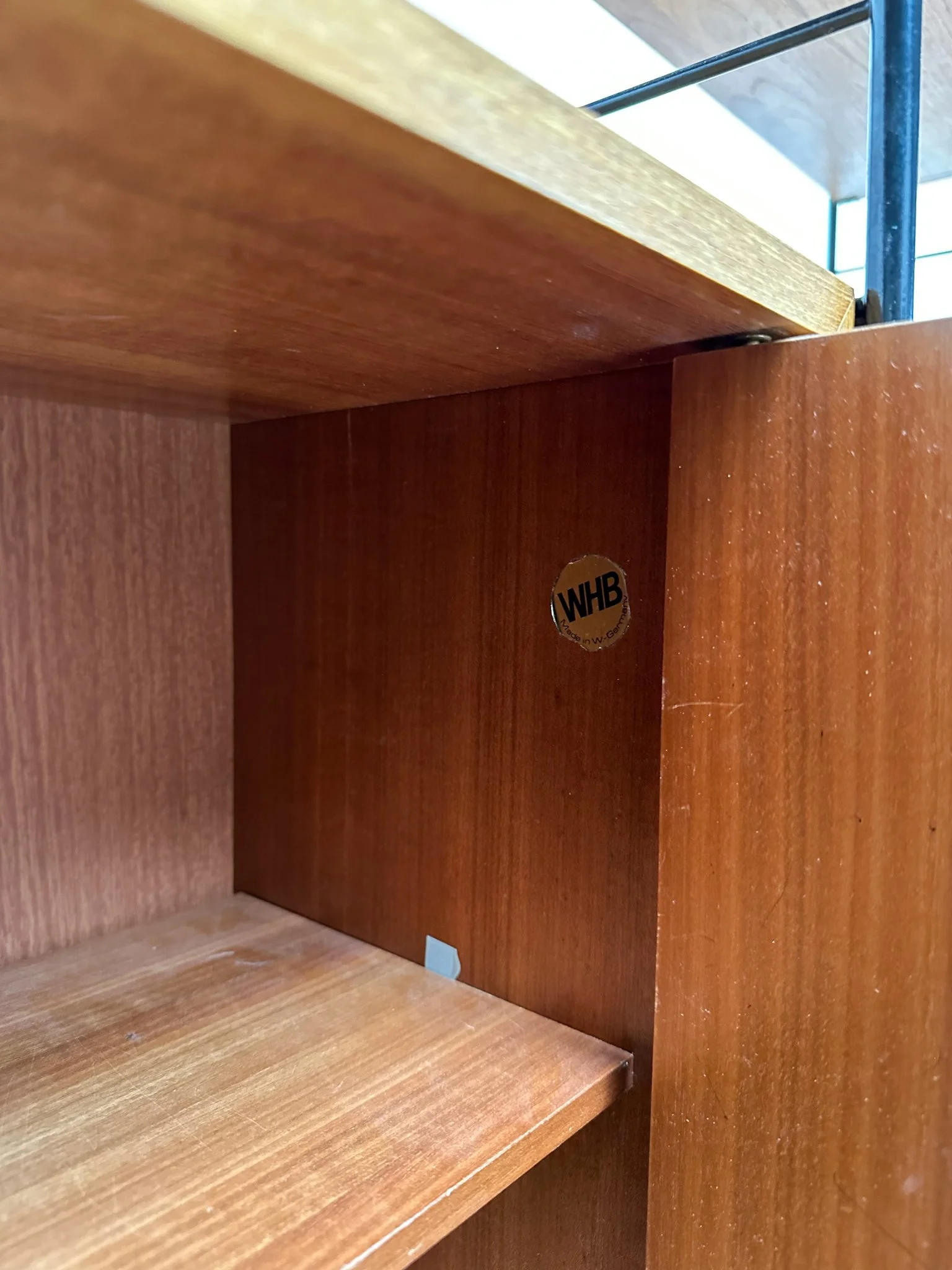 1960s Vintage Freestanding Teak Shelving System by WHB Germany – detail 17
