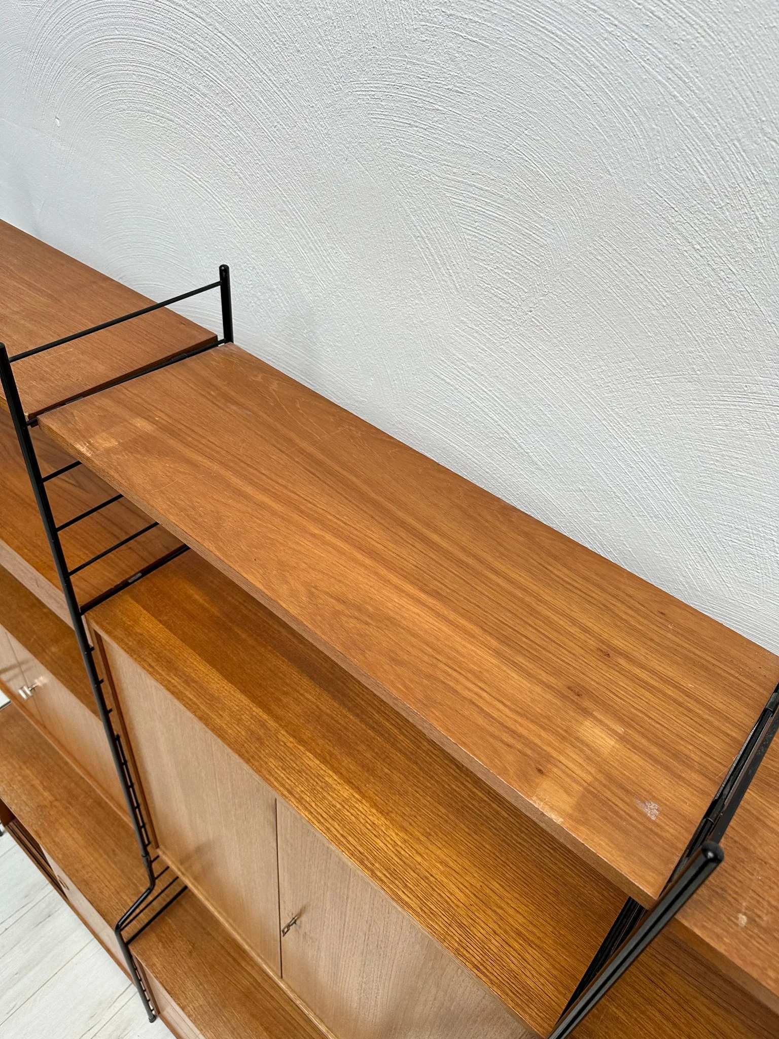 1960s Vintage Freestanding Teak Shelving System by WHB Germany – detail 19