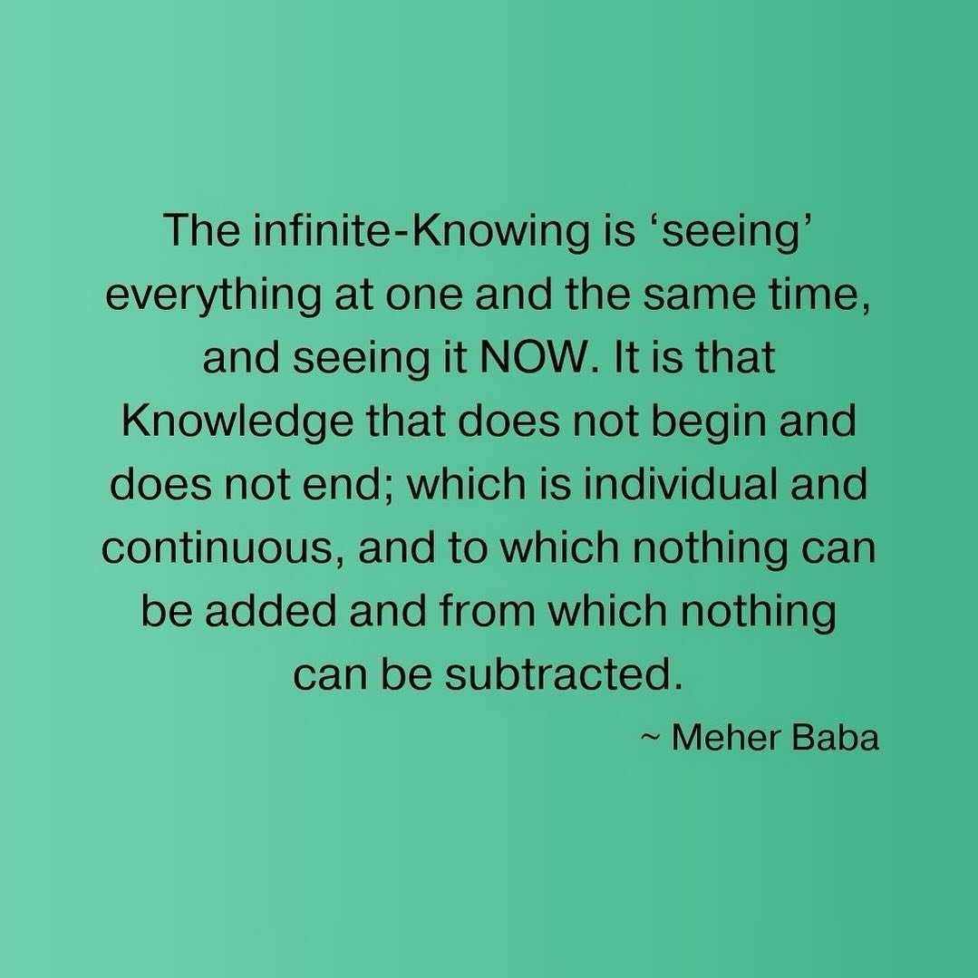 The infinite-Knowing is &lsquo;seeing&rsquo; everything at one and the same time, and seeing it NOW. It is that Knowledge that does not begin and does not end; which is individual and continuous, and to which nothing can be added and from which nothi