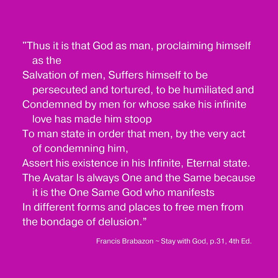 &ldquo;Thus it is that God as man, proclaiming himself as the Salvation of men, Suffers himself to be persecuted and tortured, to be humiliated and Condemned by men for whose sake his infinite love has made him stoop To man state in order that men, b