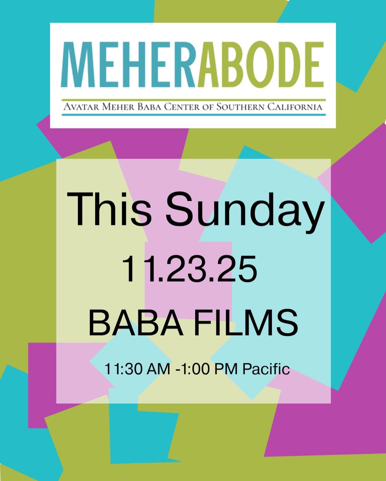 In SoCal? Join us this Sunday for some Baba films. ❤️❤️❤️❤️❤️❤️❤️